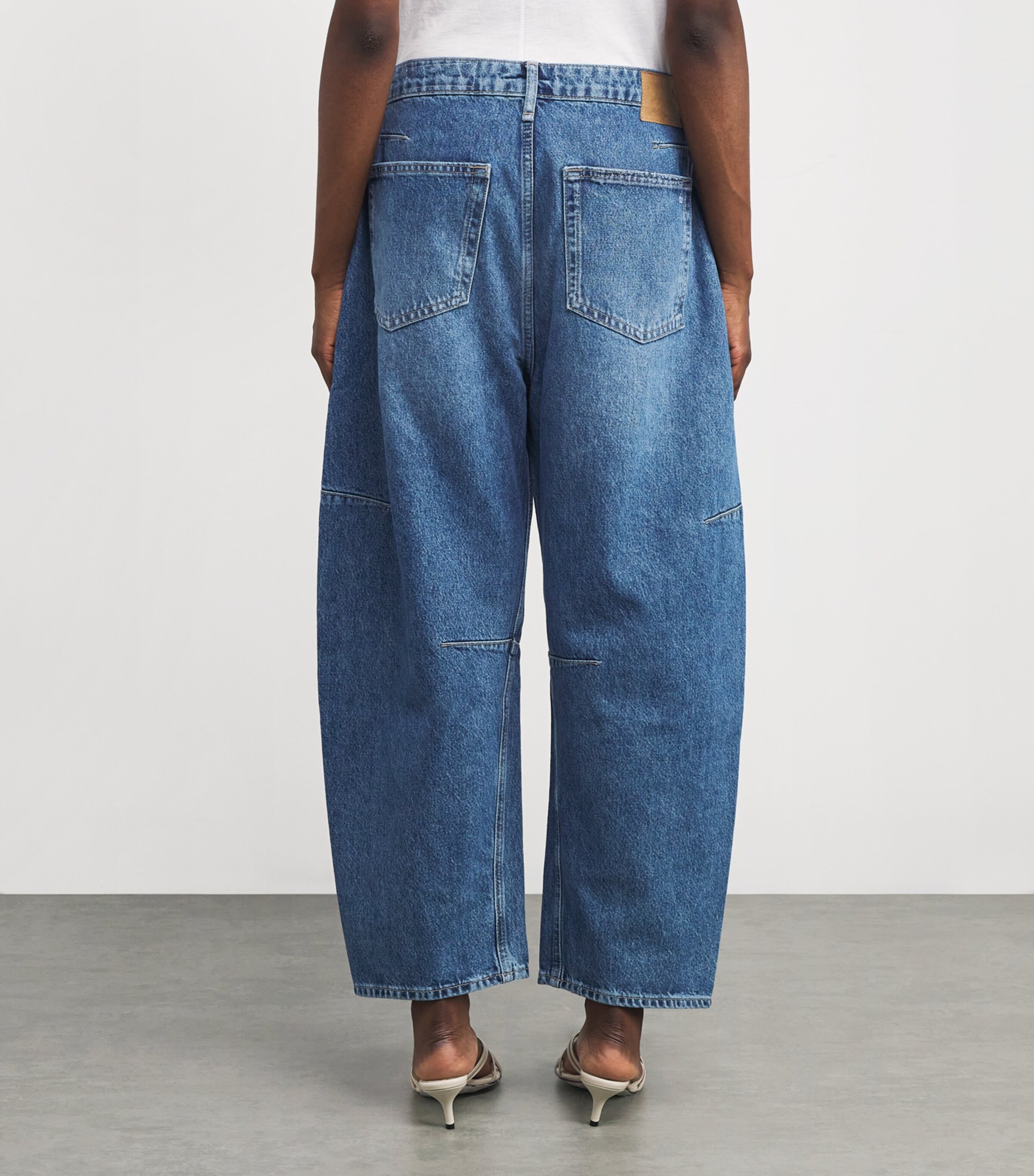 Rag & Bone Blue Charlie High-Rise Barrel Jeans | Harrods UK