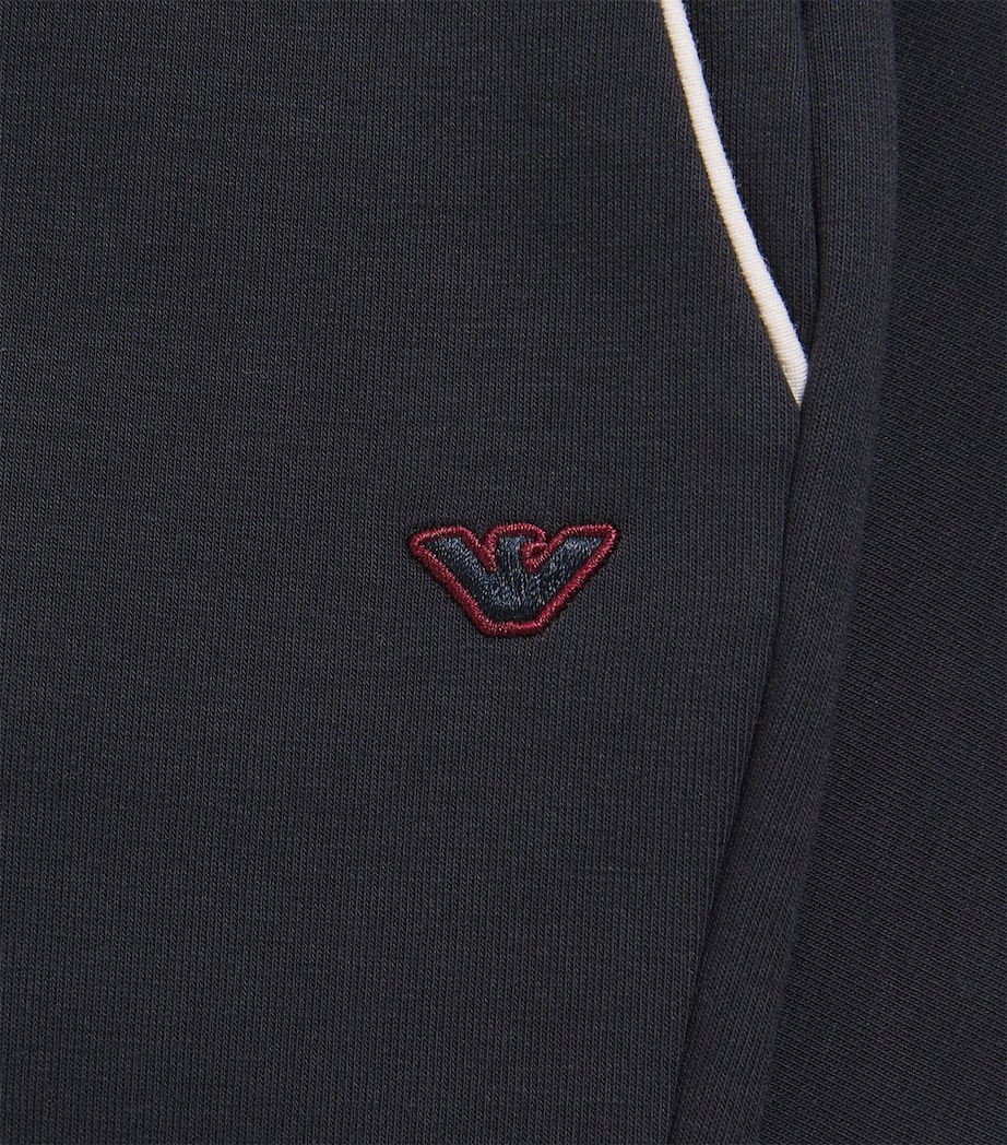 Emporio Armani Kids Cotton-Blend Sweatpants (6-36 Months) Iconico Blu Ea Image 4