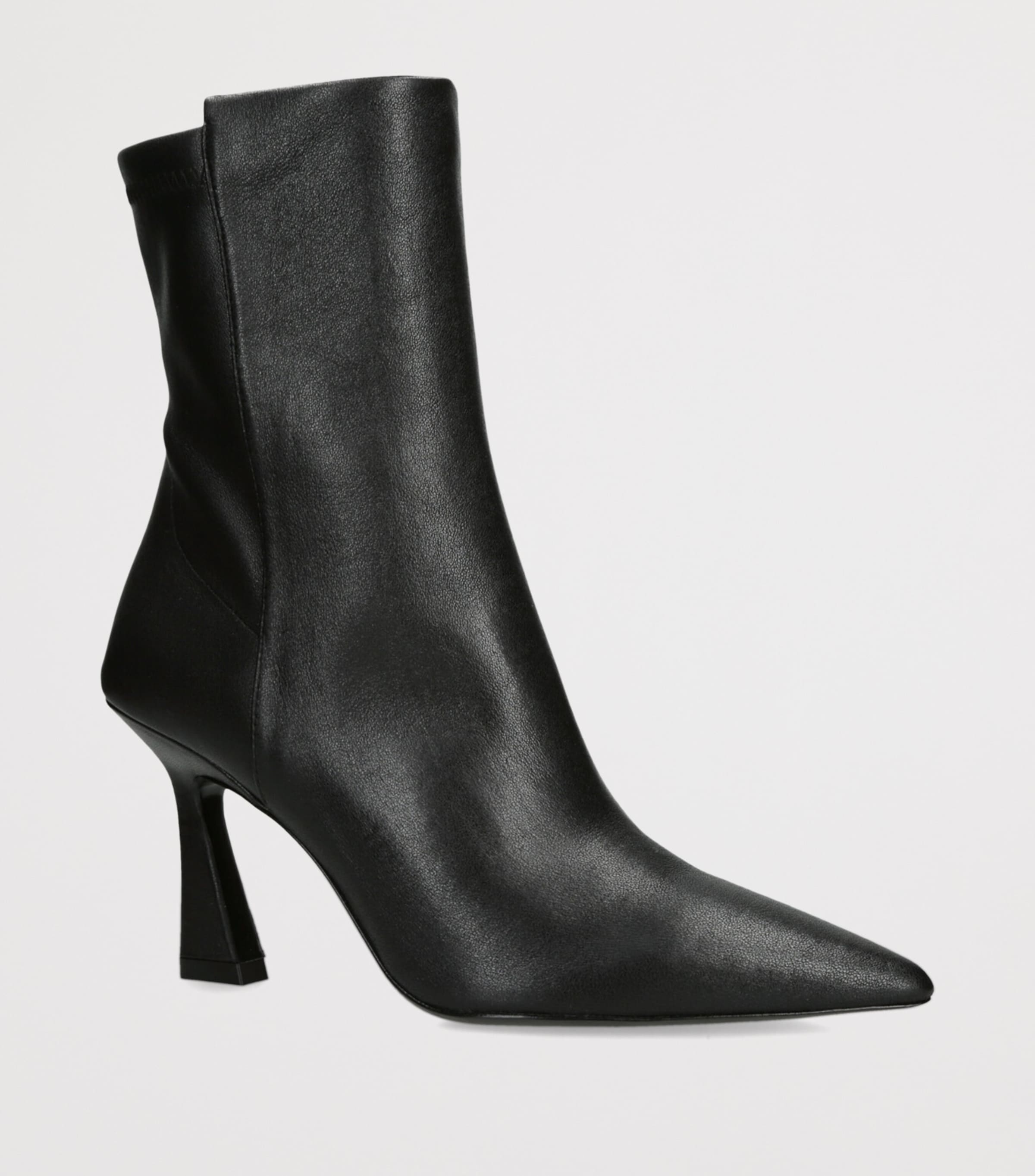 Leather Vinnie Ankle Boots 85 BLACK Image 3