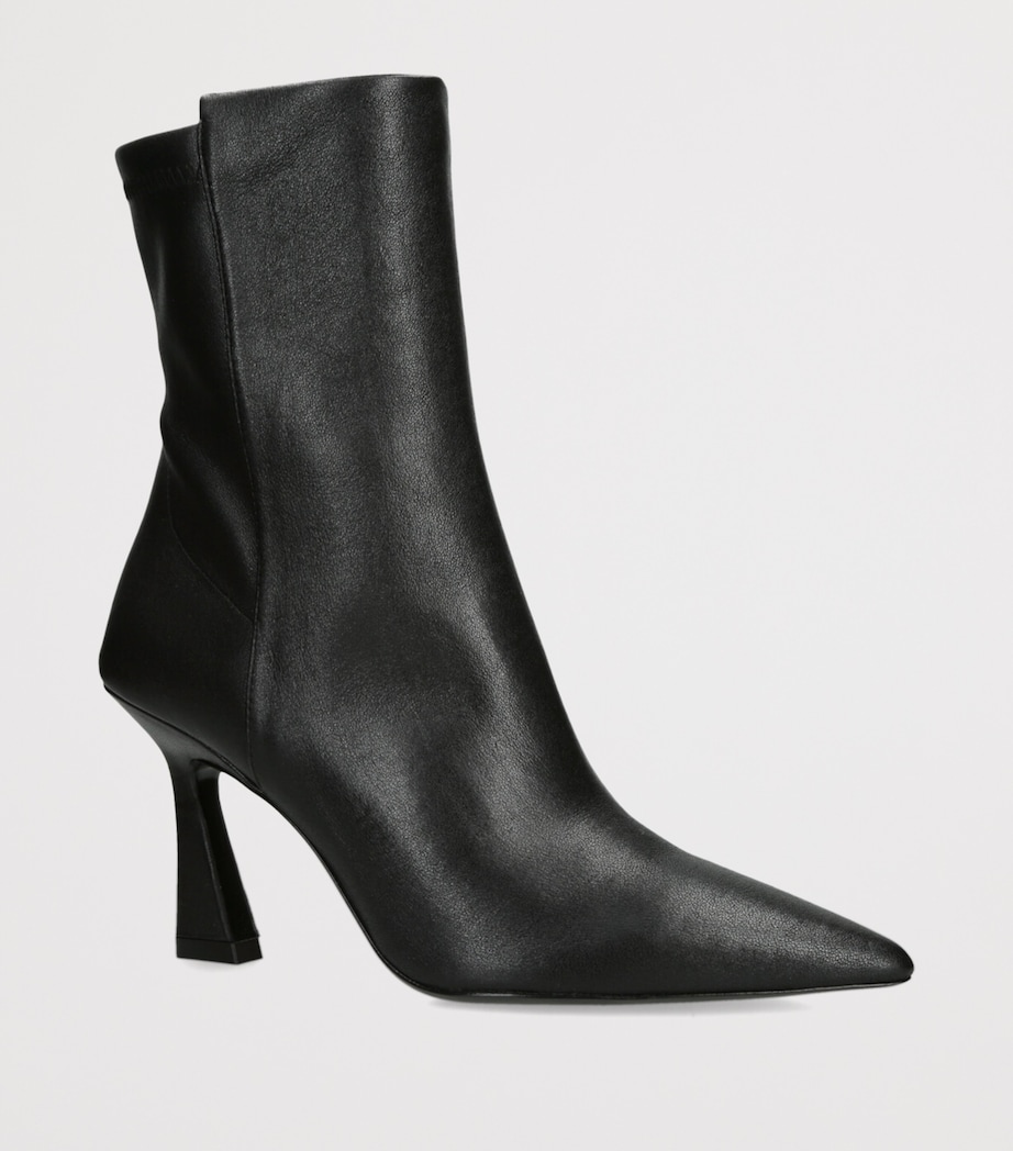Leather Vinnie Ankle Boots 85 BLACK Image 3