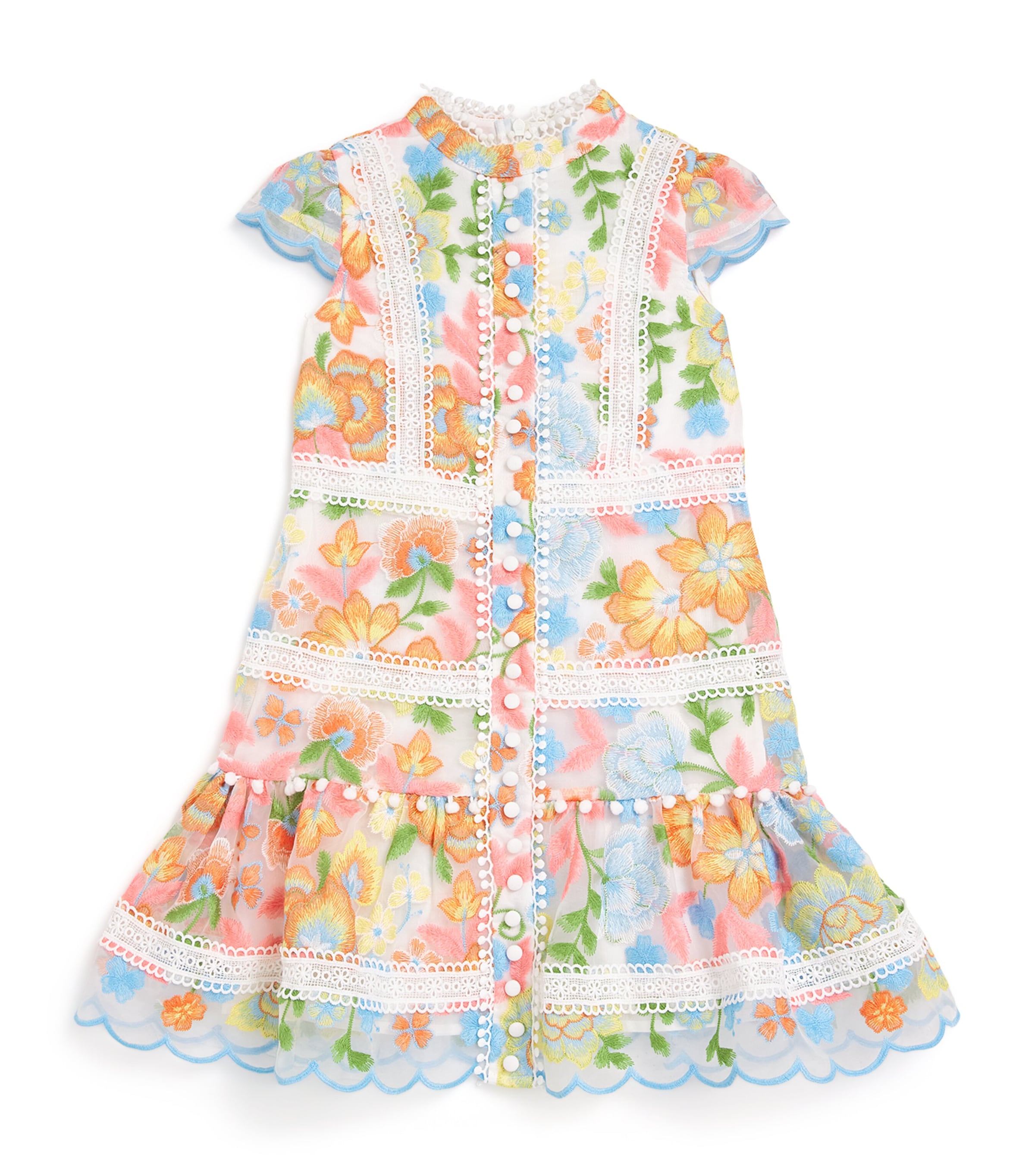 Shop Marlo Floral-embroidered Piper Dress