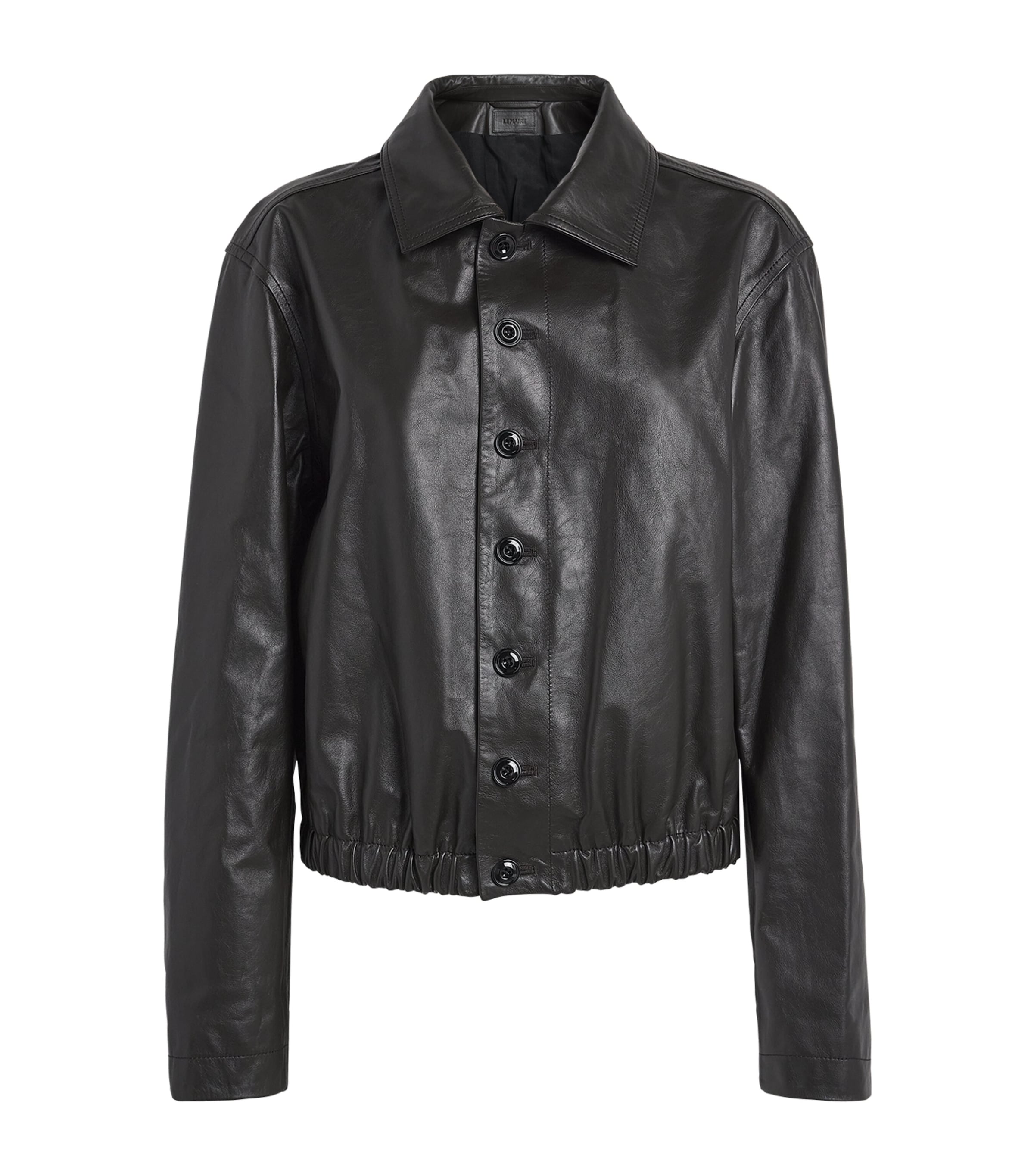 Lemaire Womens Soft Leather Blouson Jacket Dark Espresso Image 1