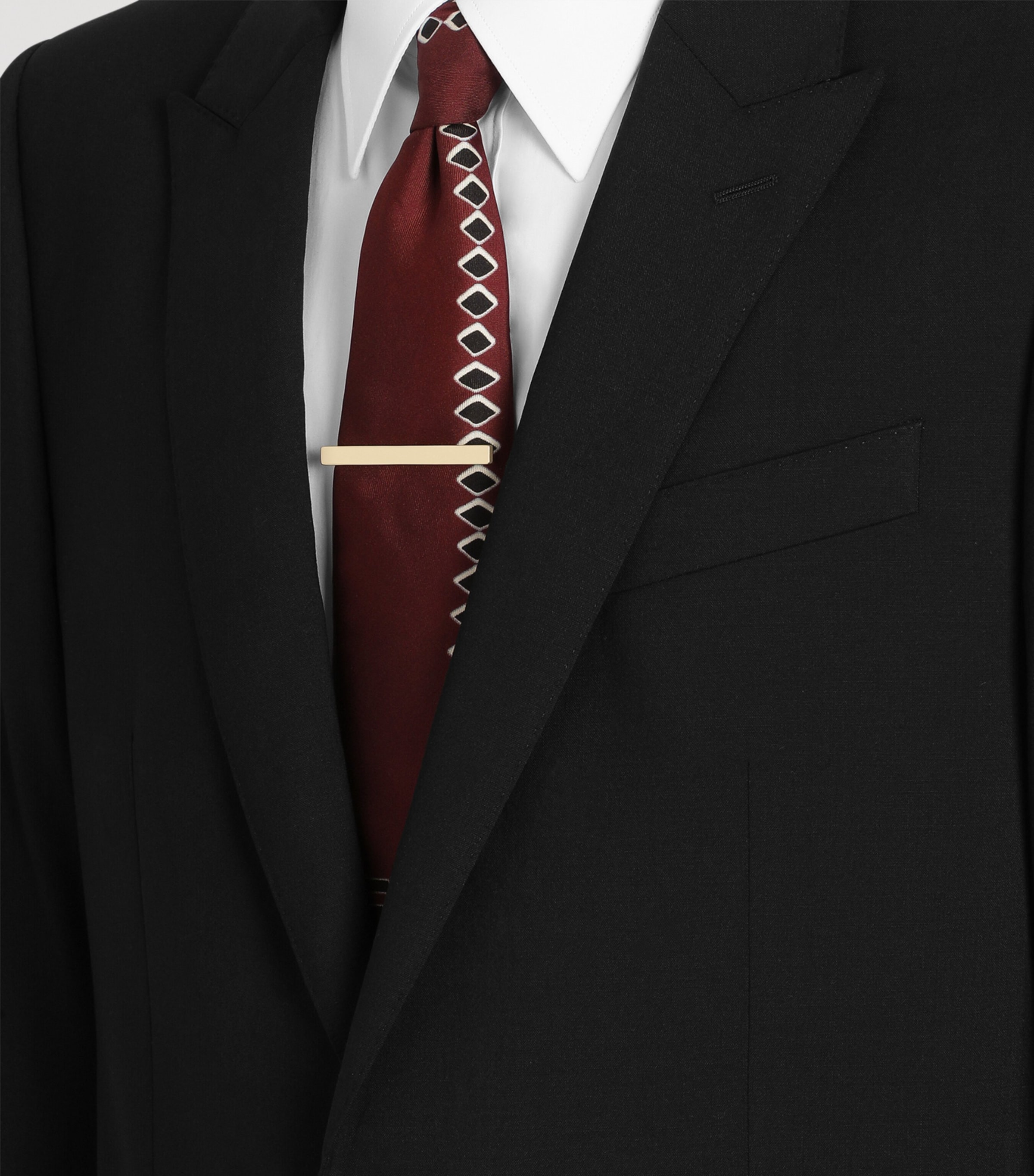 Chain-Detail Tie Clip ZOO00-GOLD Image 2