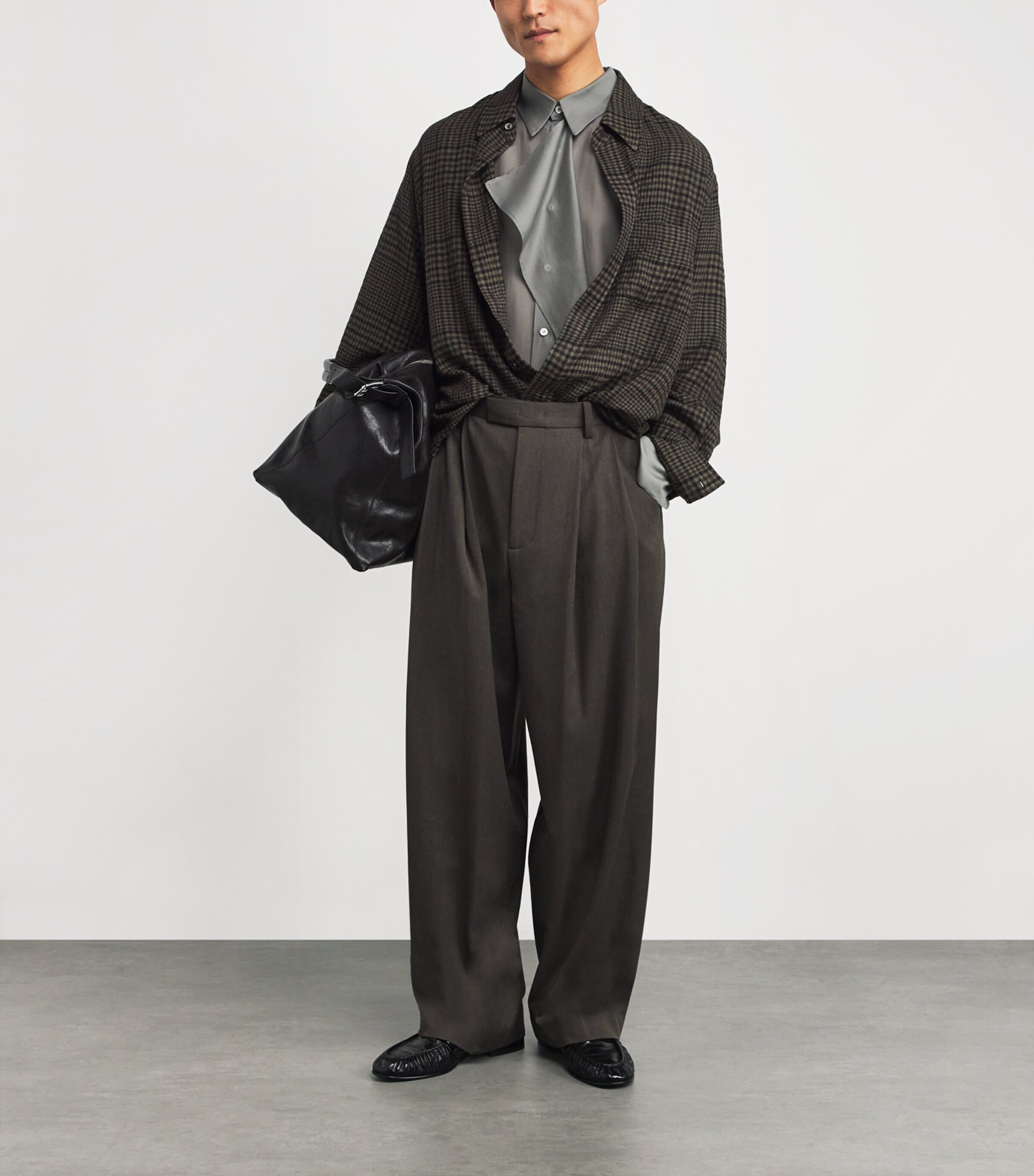 Relaxed Check Shirt KHAKI KK Image 2