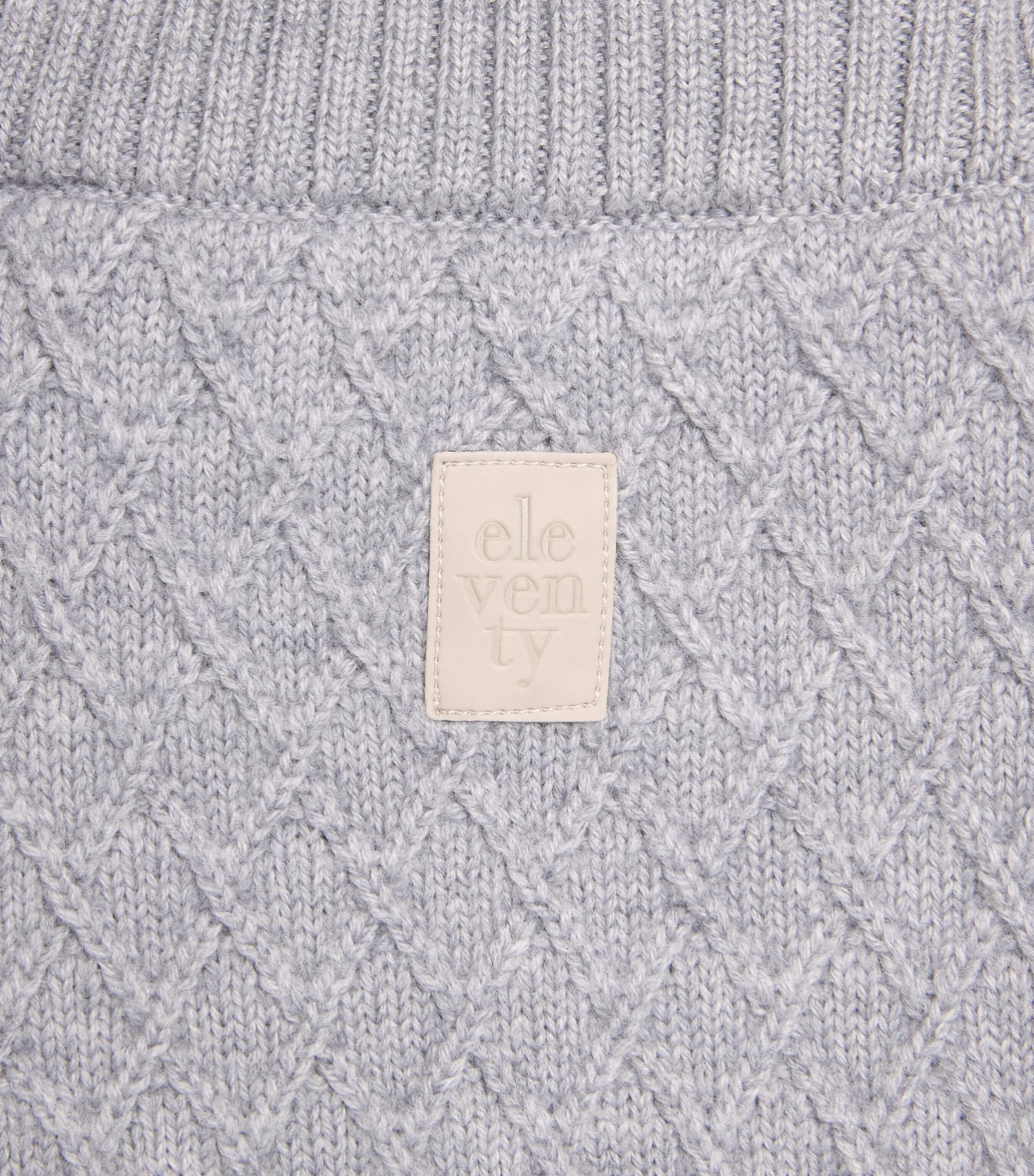 Eleventy Kids Virgin Wool Diamond-Knit Sweatpants (2-16 Years) Grigio Med Melan Image 3