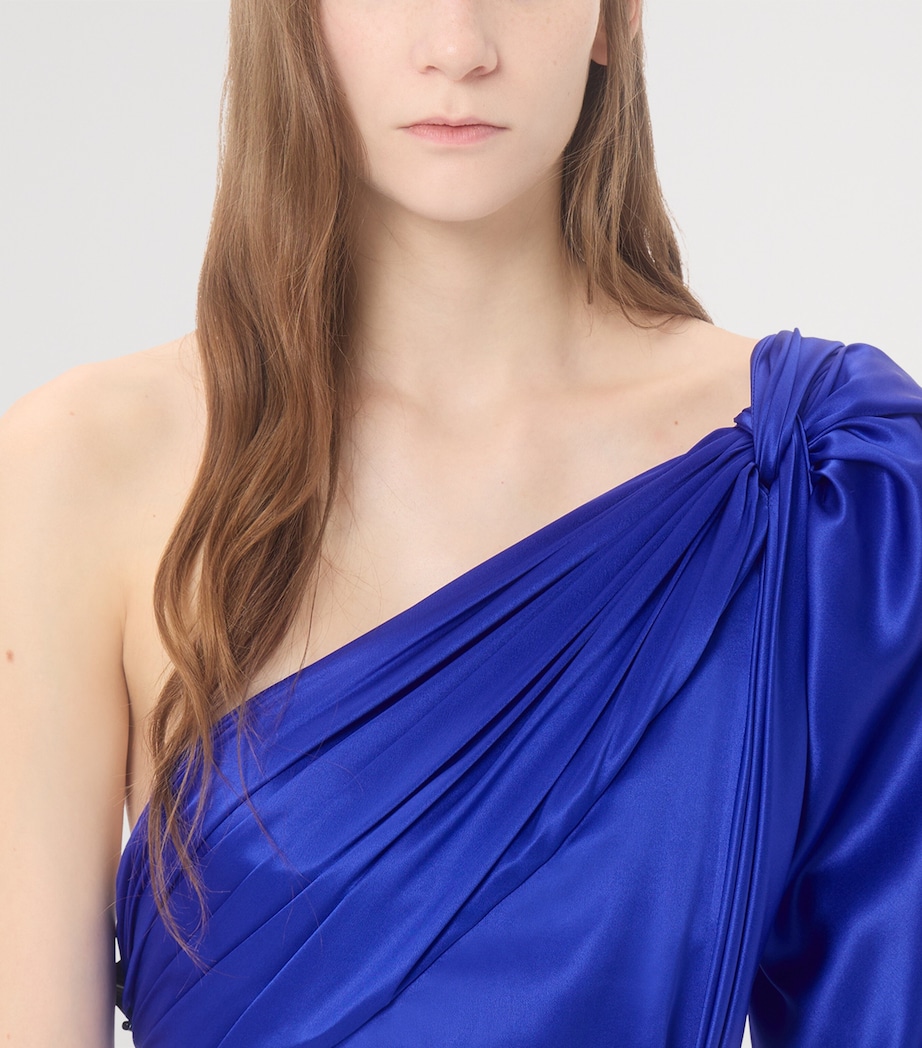 Valentino Womens Silk Satin One-Shoulder Gown Bdn Image 6