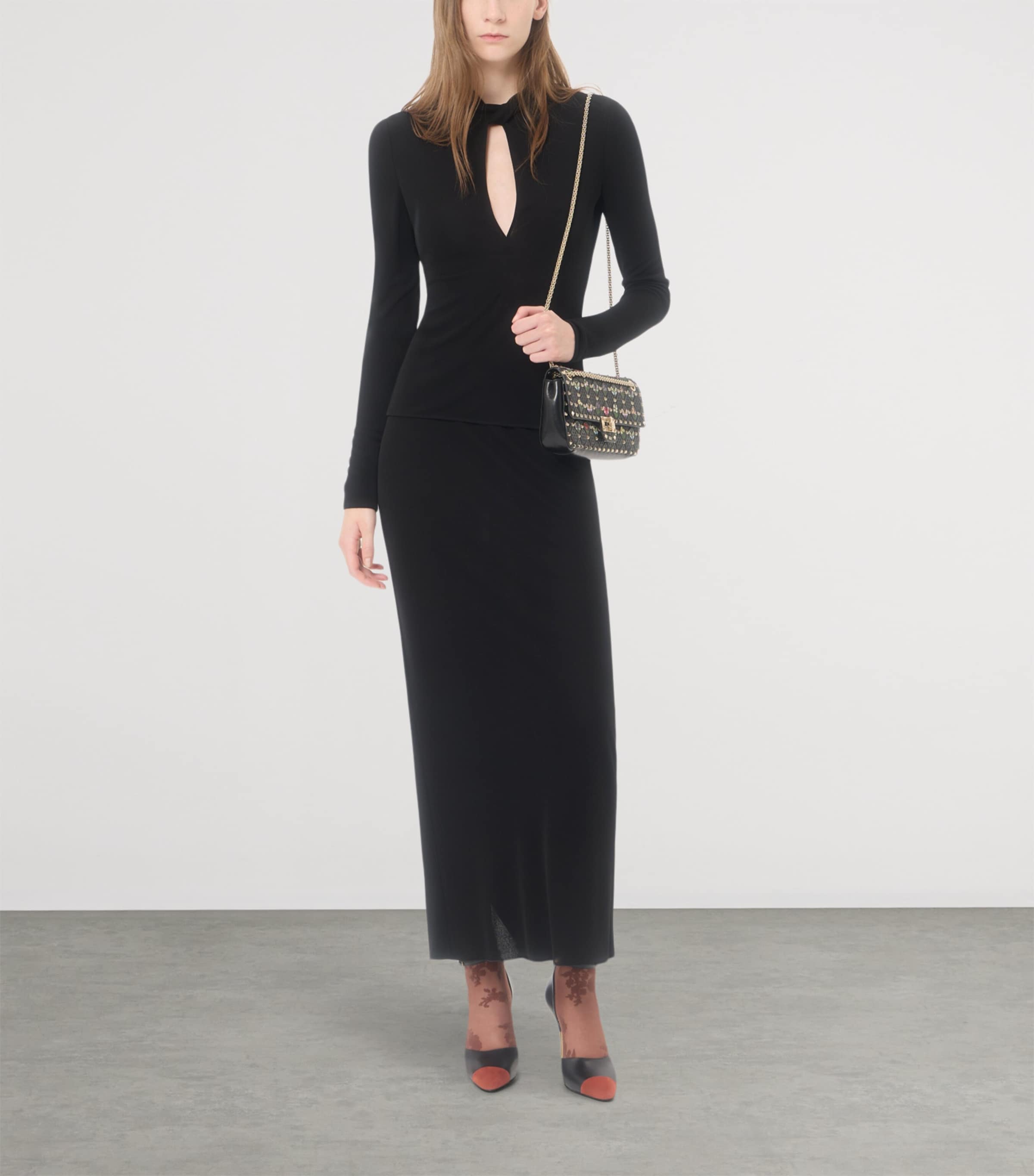 Valentino Womens Keyhole Long-Sleeve Top Image 2