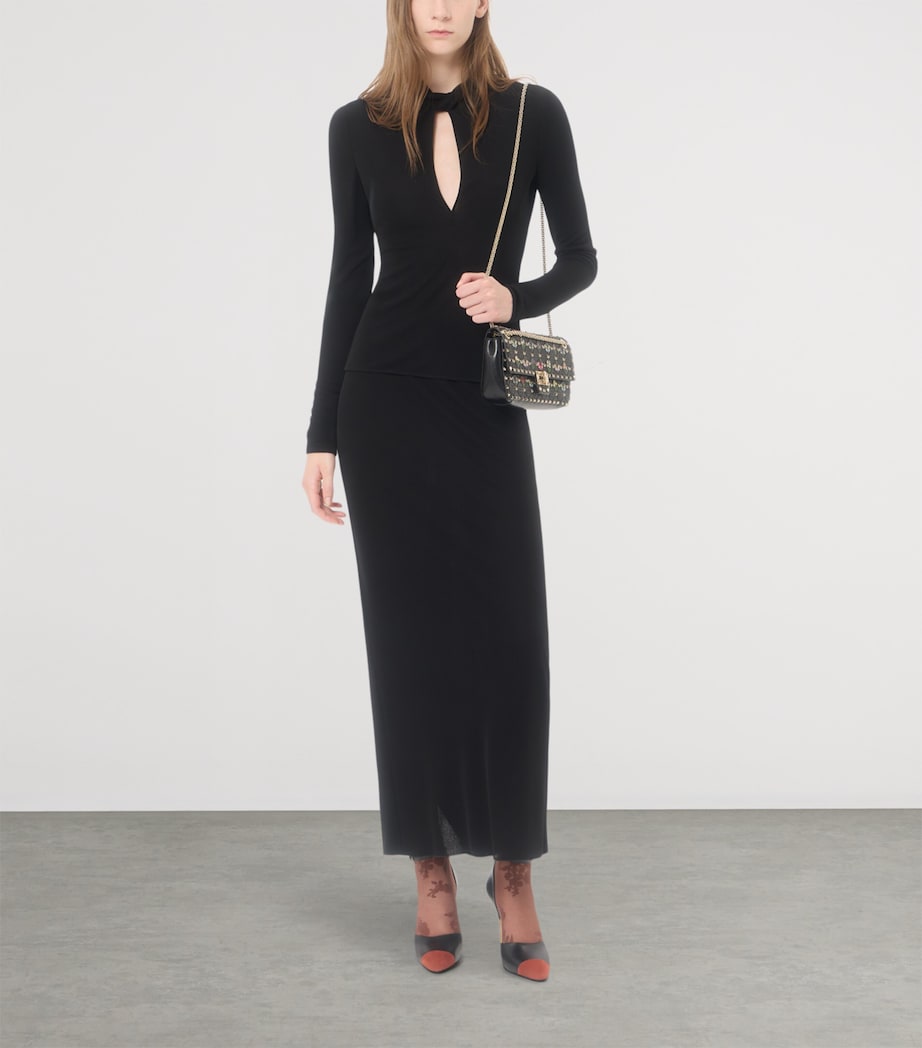 Valentino Womens Keyhole Long-Sleeve Top Image 2