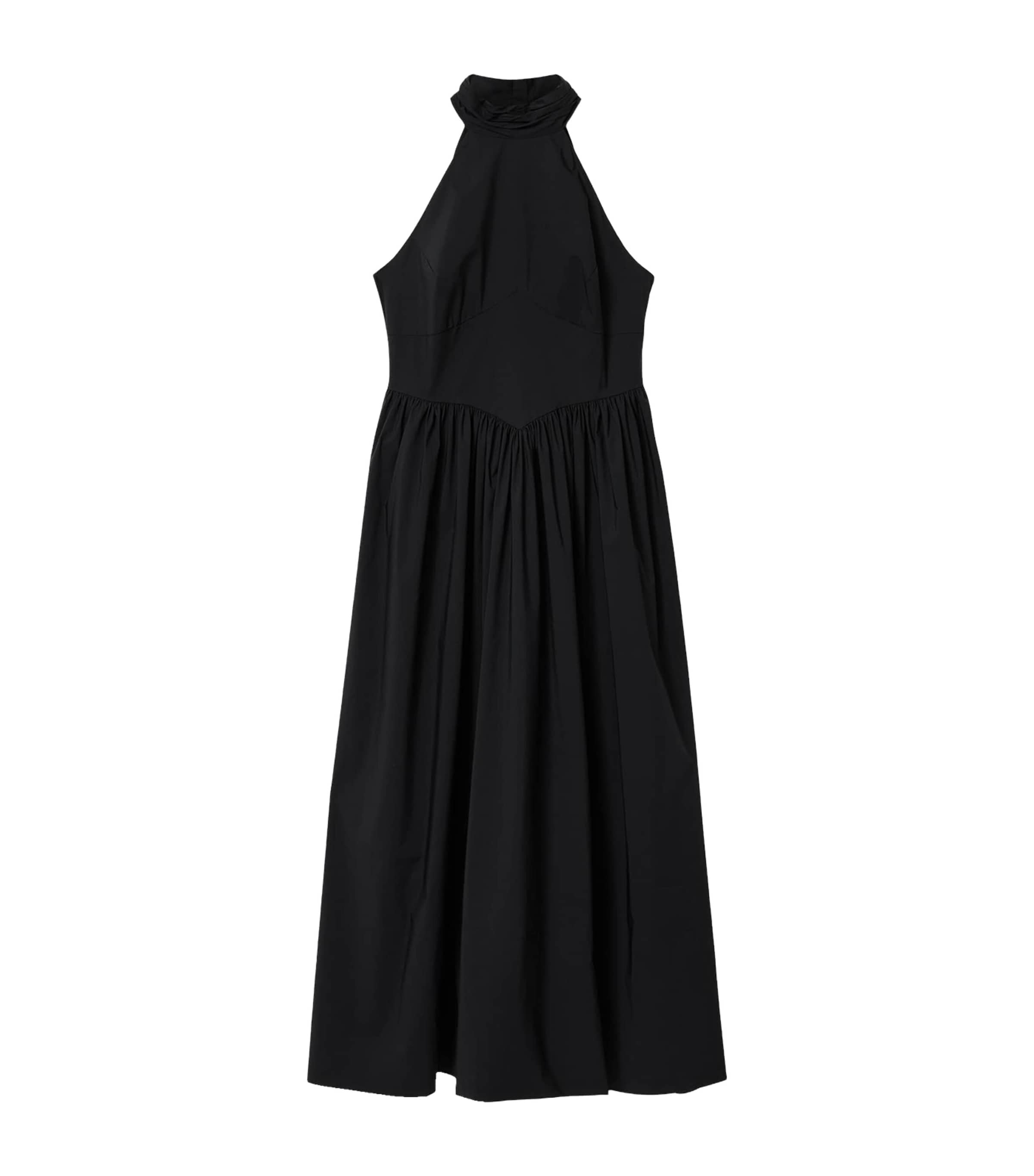 AllSaints Womens Halterneck Arora Maxi Dress Black Image 1