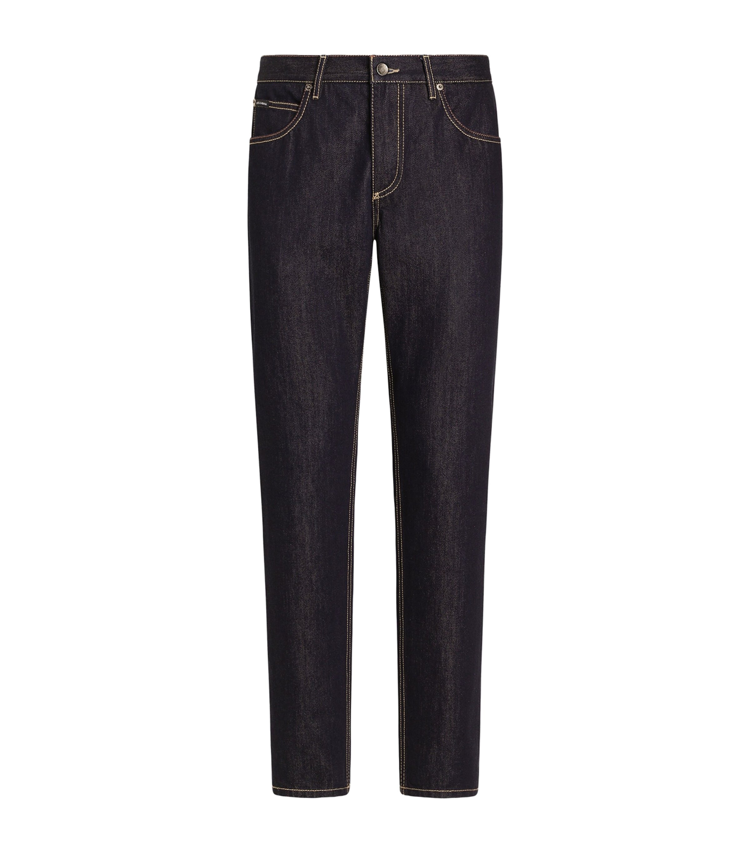 Dolce&Gabbana Mens Pure Cotton Slim-Fit Jeans Combined Colou Image 1