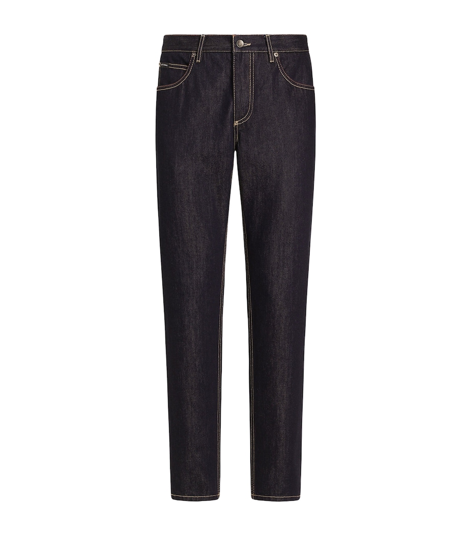 Dolce&Gabbana Mens Pure Cotton Slim-Fit Jeans Combined Colou Image 1