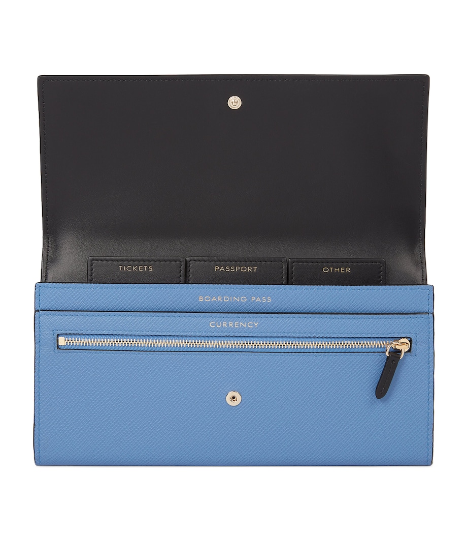 Leather Marshall Travel Wallet NILE BLUE Image 4