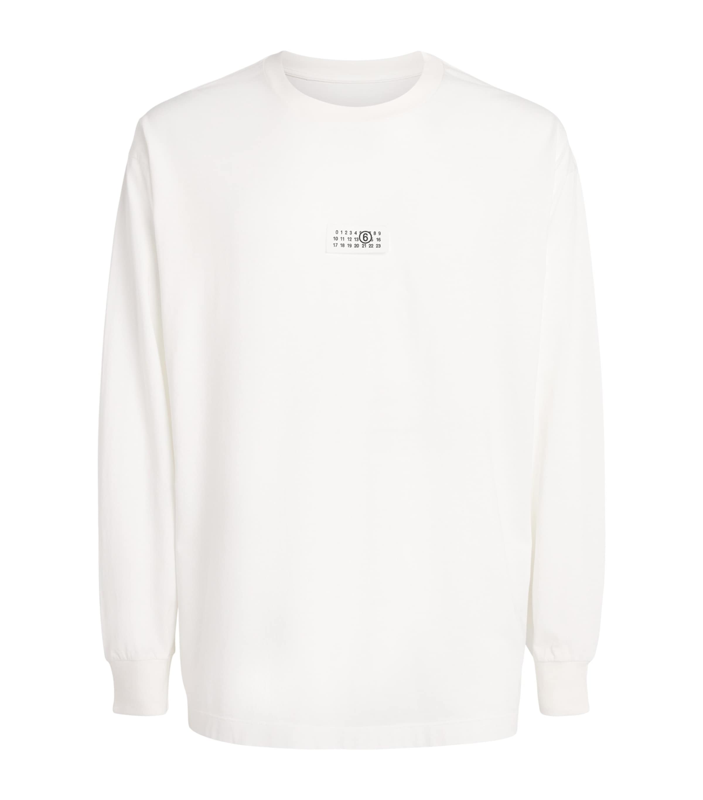 MM6 Maison Margiela Mens Cotton Numerical Logo T-Shirt White Image 1
