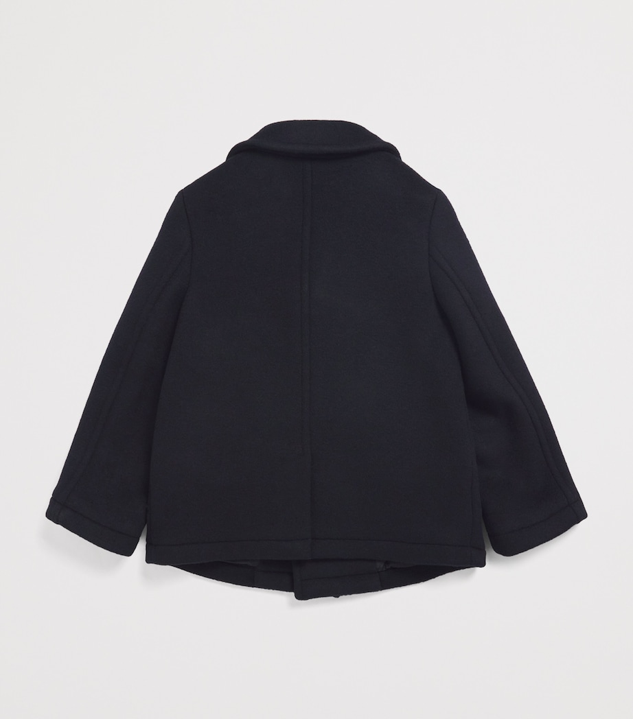 Wool-Blend Pea Coat (4-16 Years) UB118 0920 BLU NAV Image 2