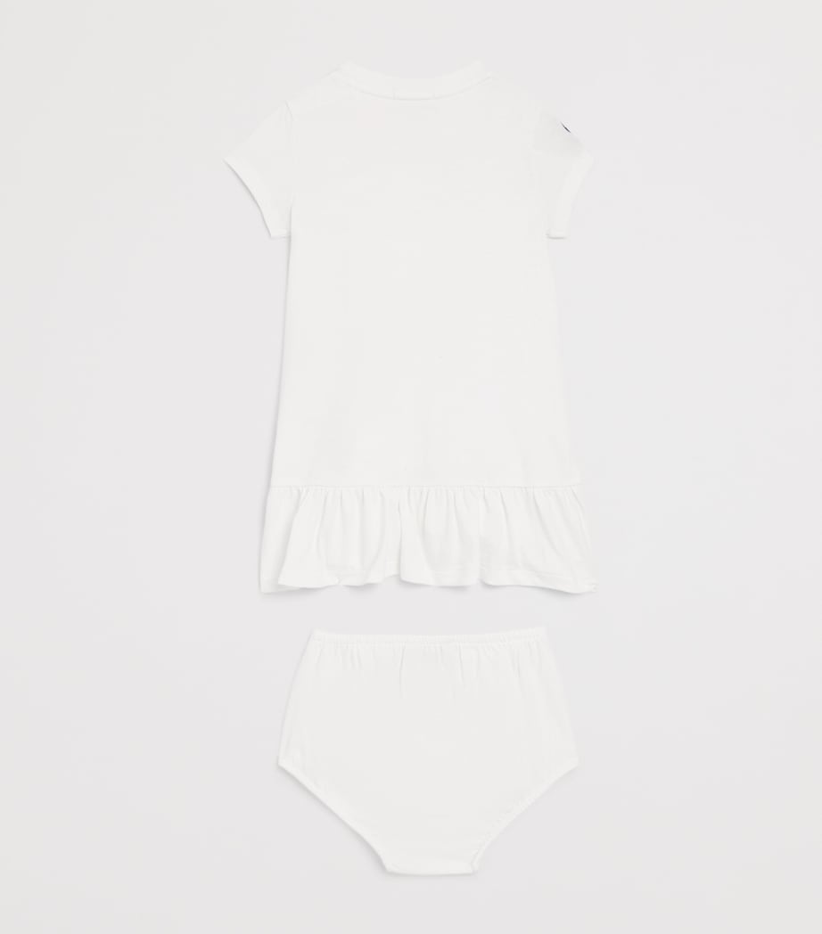 Ralph Lauren Kids x Wimbledon Polo Bear Dress and Bloomers Set (3-24 Months) White Image 2