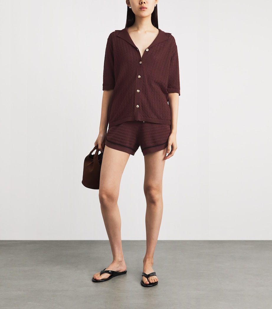 Varley Womens Cotton Knit Madelene Shirt Ironwood Image 2