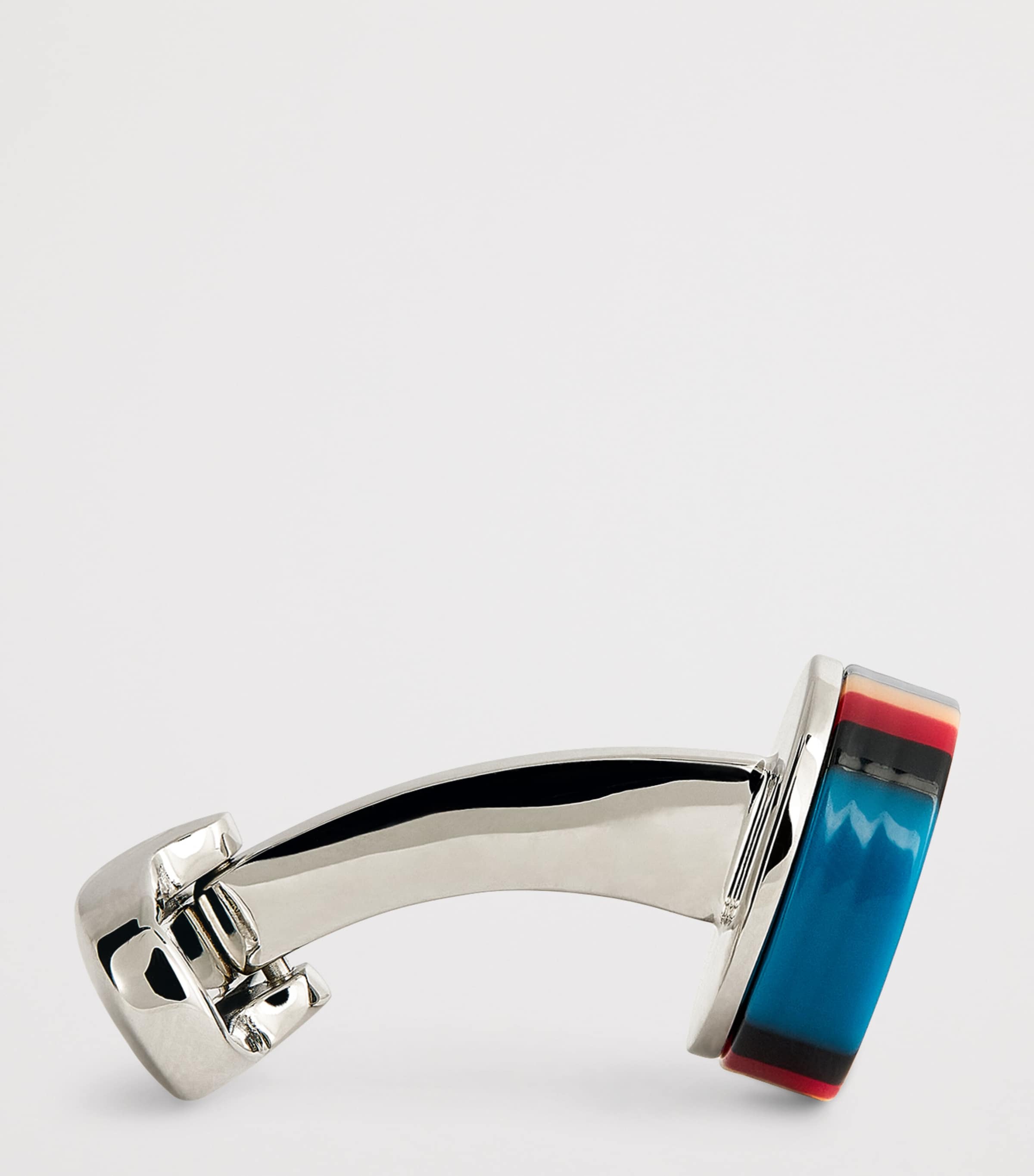 Signature Stripe Button Cufflinks MULTICOLOUR Image 4