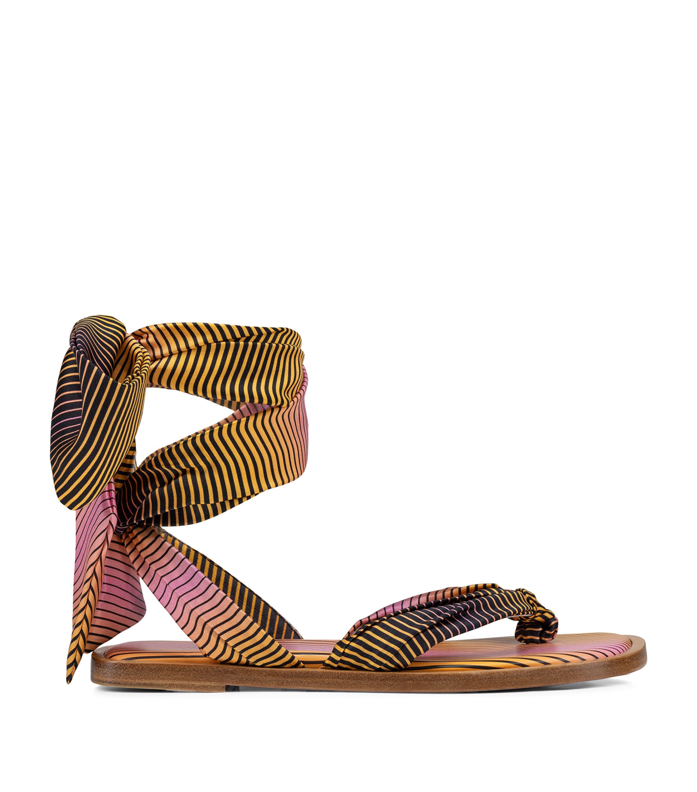 Christian Louboutin Nilo Du Desert Silk Sandals In Red