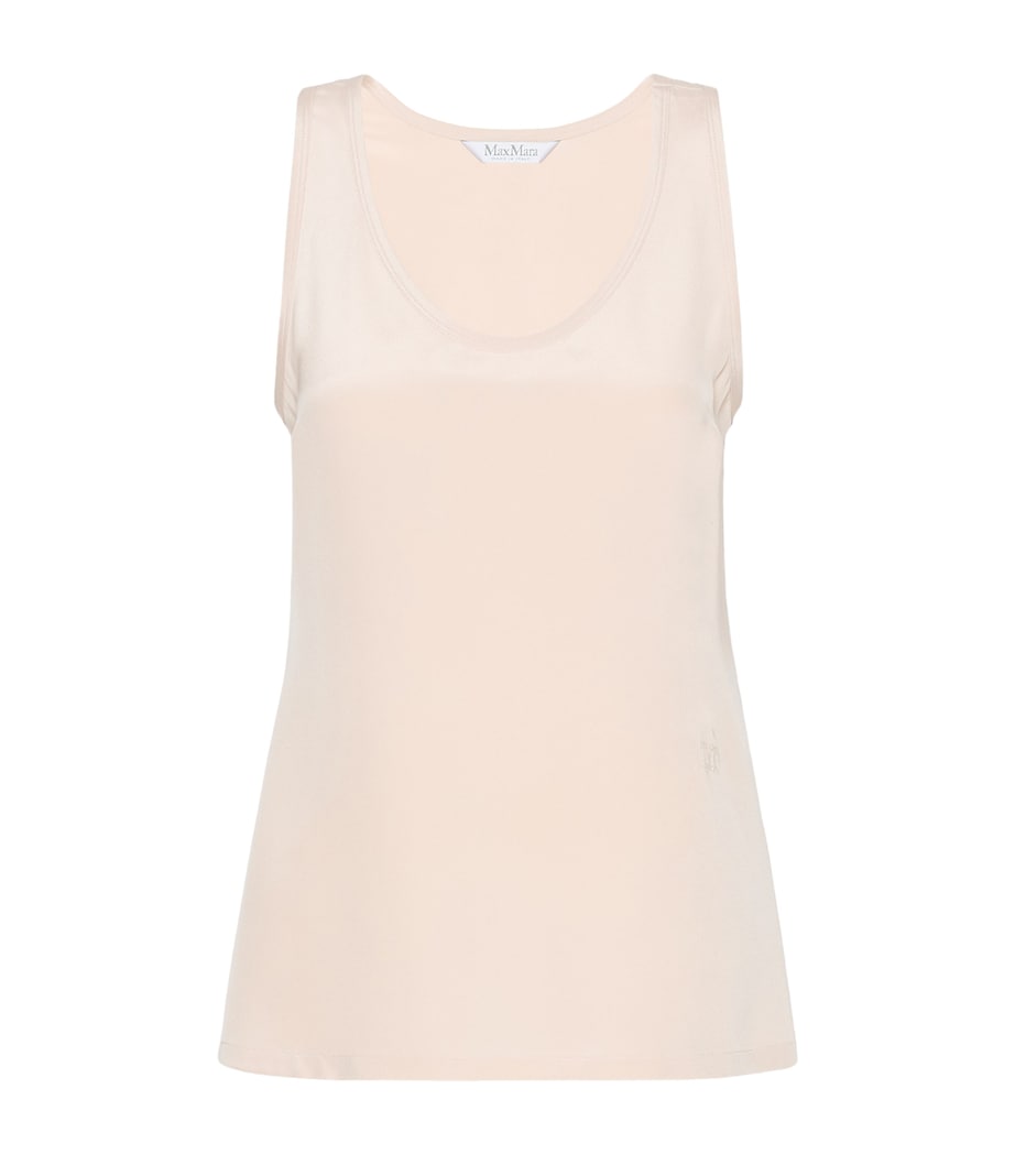 Max Mara Womens Silk Tank Top Pink Image 1