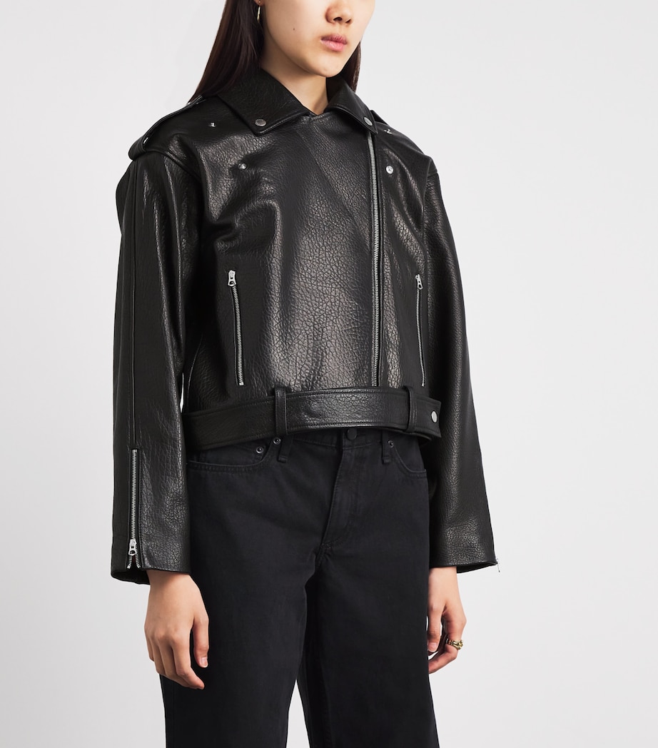 Rag & Bone Womens Penelope Leather Jacket Black Image 4