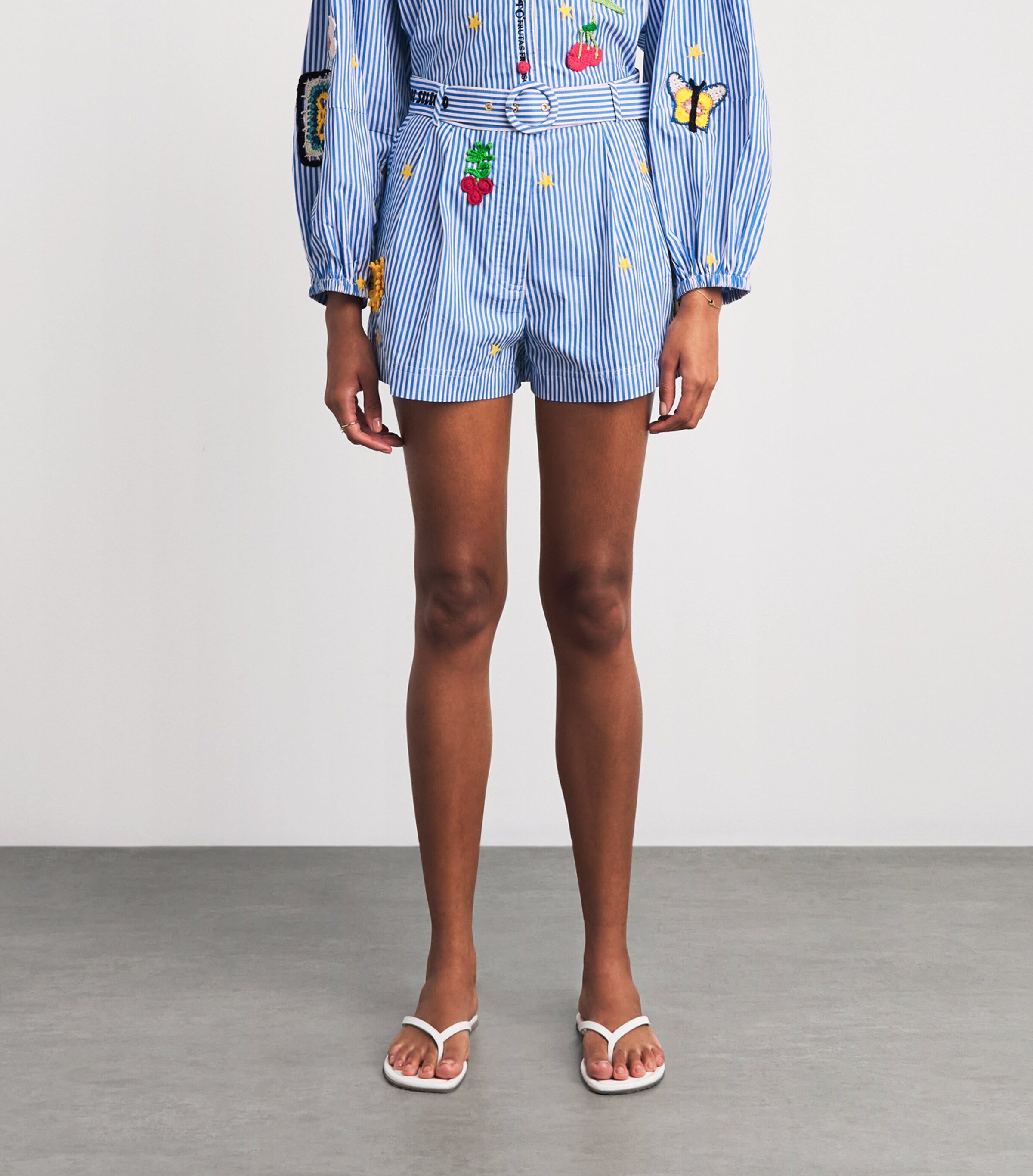 Camilla Womens Cotton Appliquéd Shorts Magic Of The Mercado Image 4