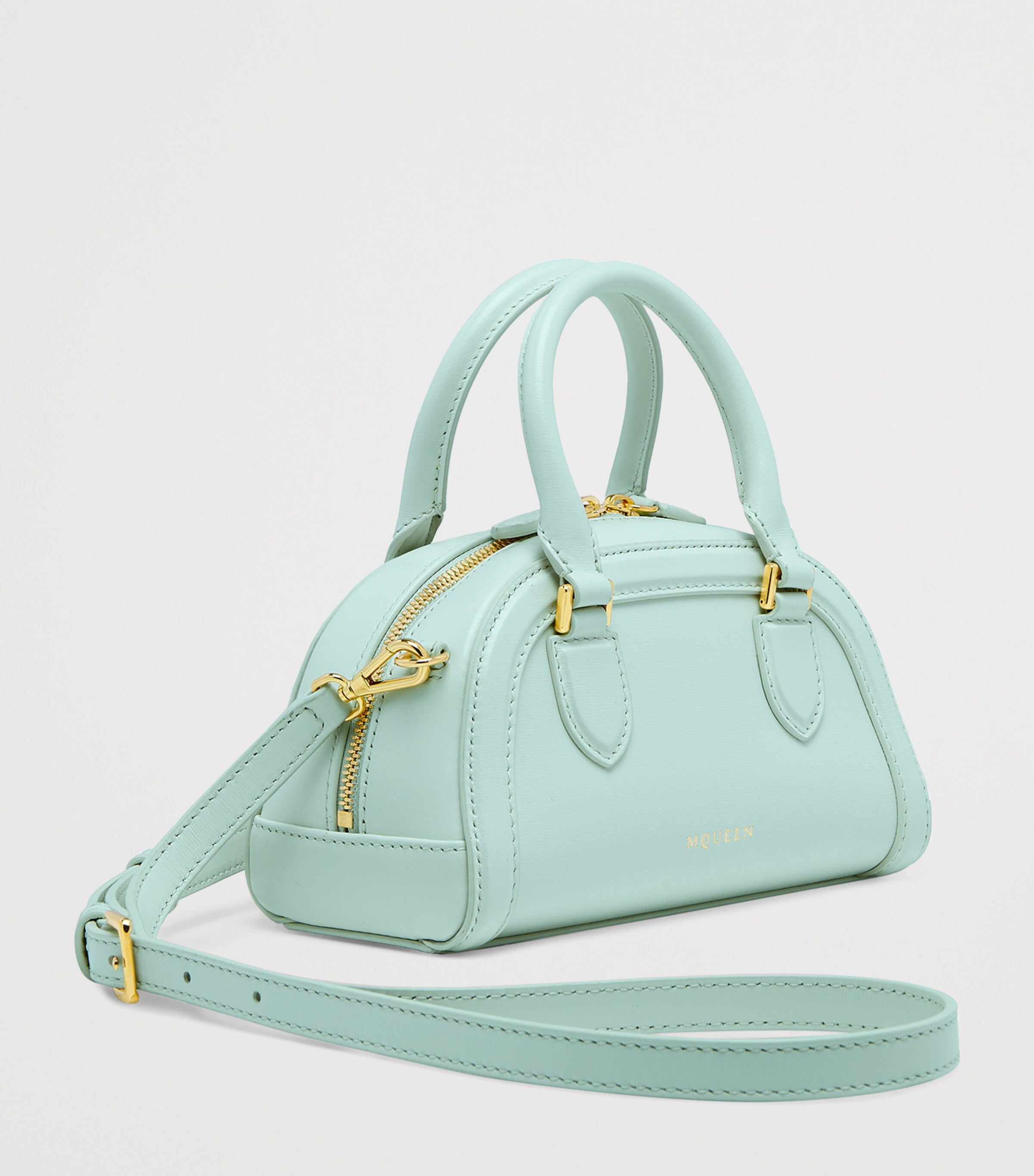 McQueen Mini Leather Birdee Boston Cross-Body Bag Image 3