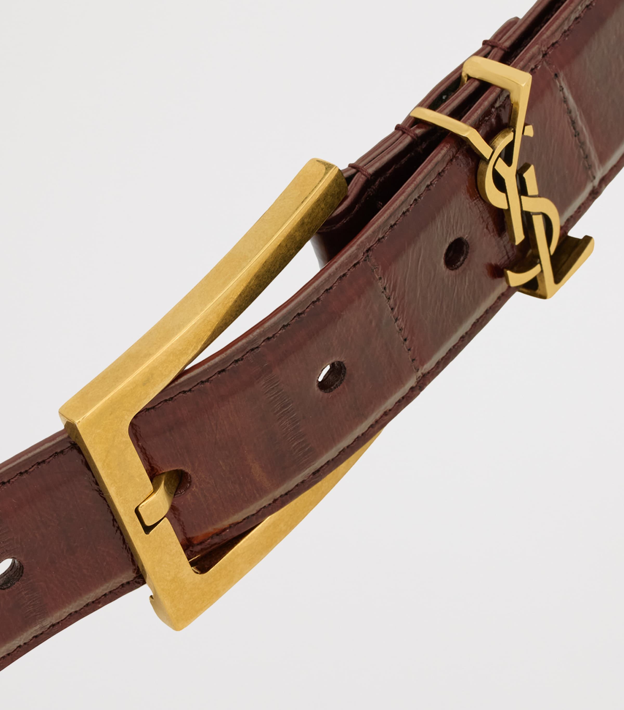 Saint Laurent Eeel Skin Cassandre Belt Image 3