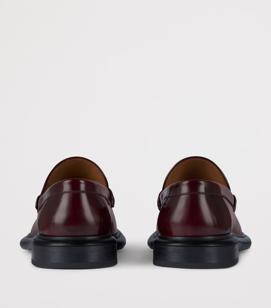 Leather Loafers BURGUNDY Image 5