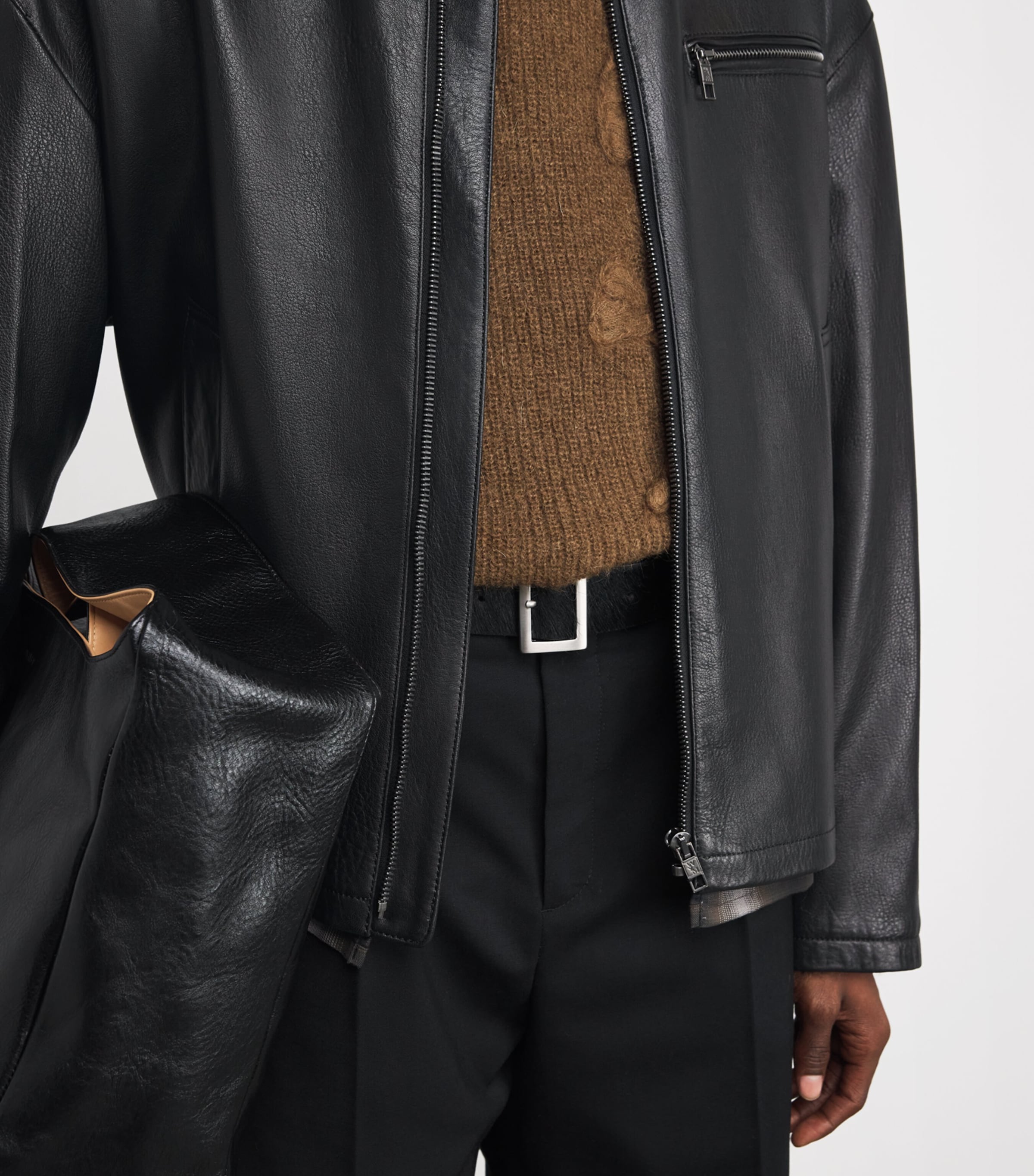 Wooyoungmi Black Leather Jacket | Harrods US