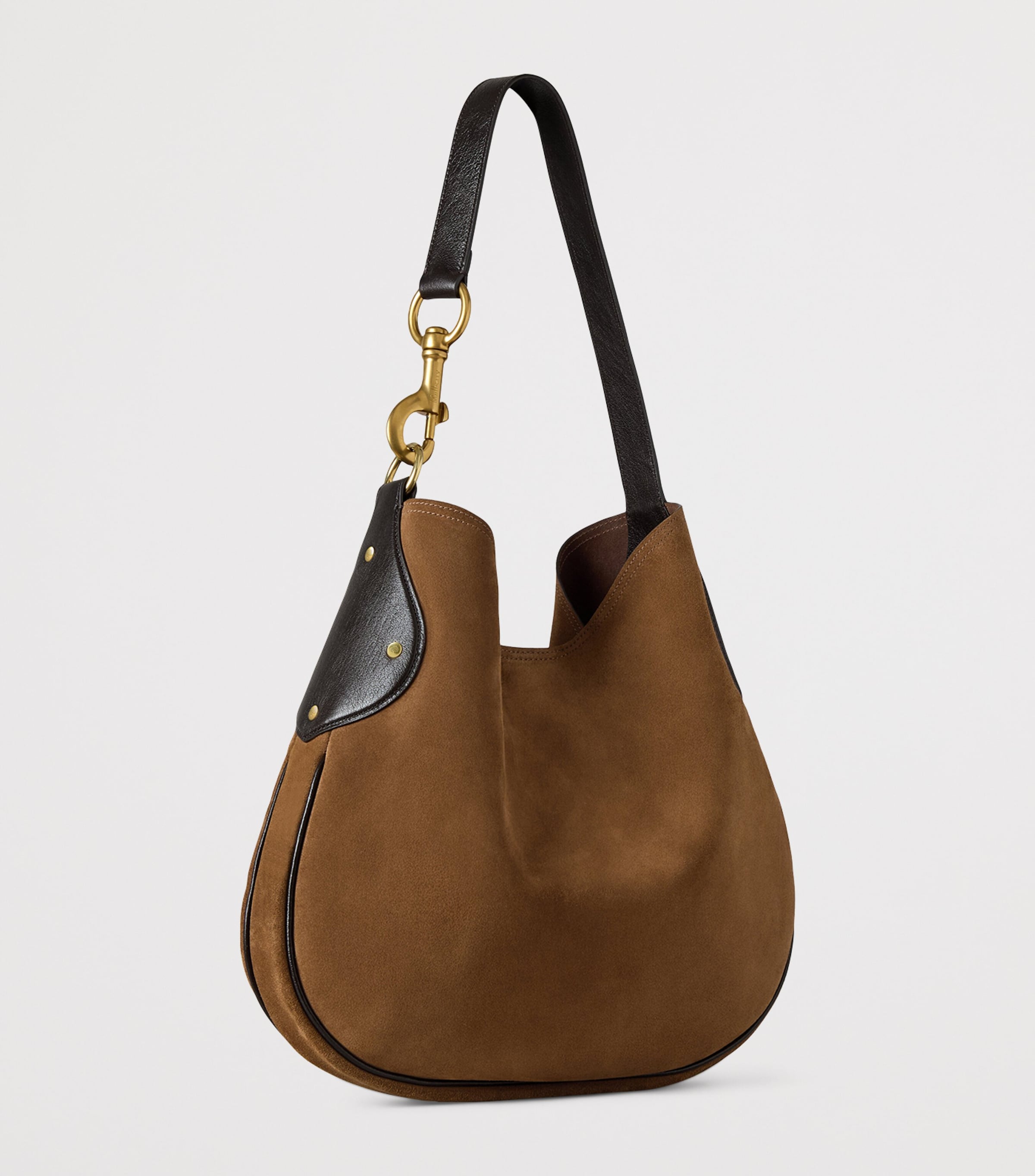 Suede Hackney Shoulder Bag VINTAGE OAK Image 3