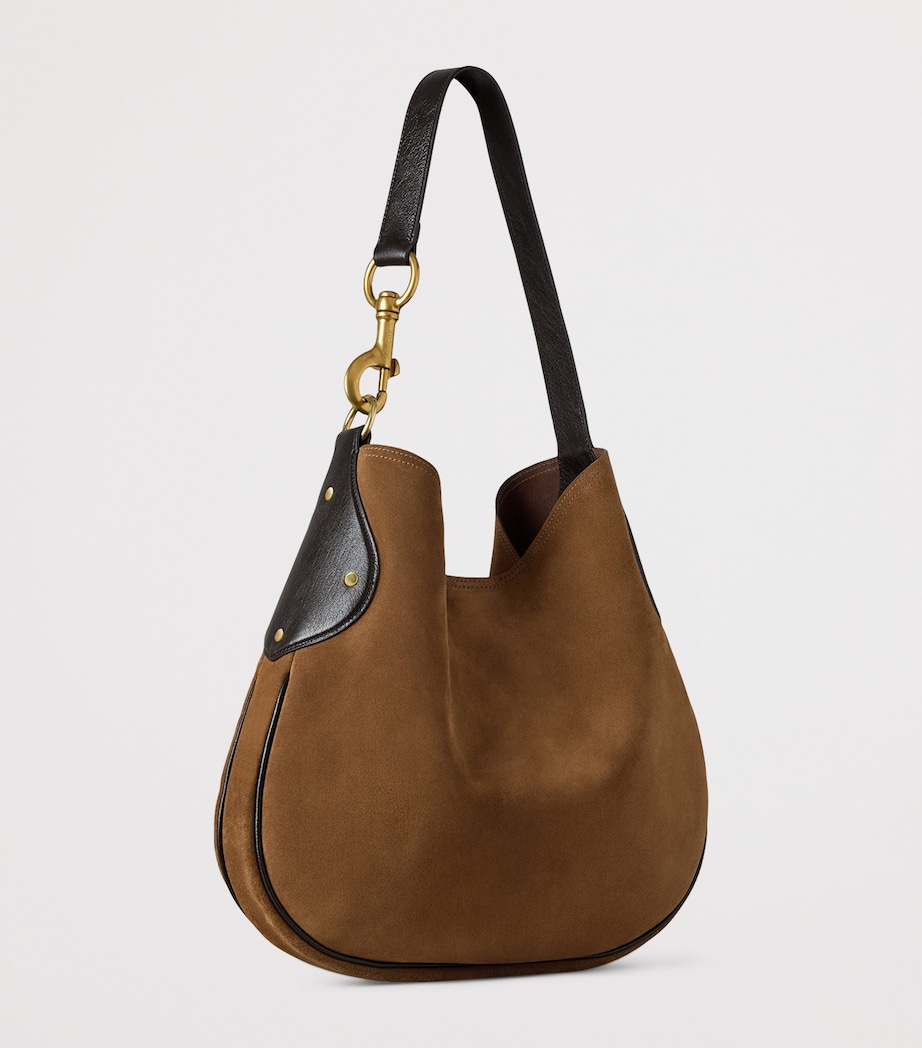 Suede Hackney Shoulder Bag VINTAGE OAK Image 3