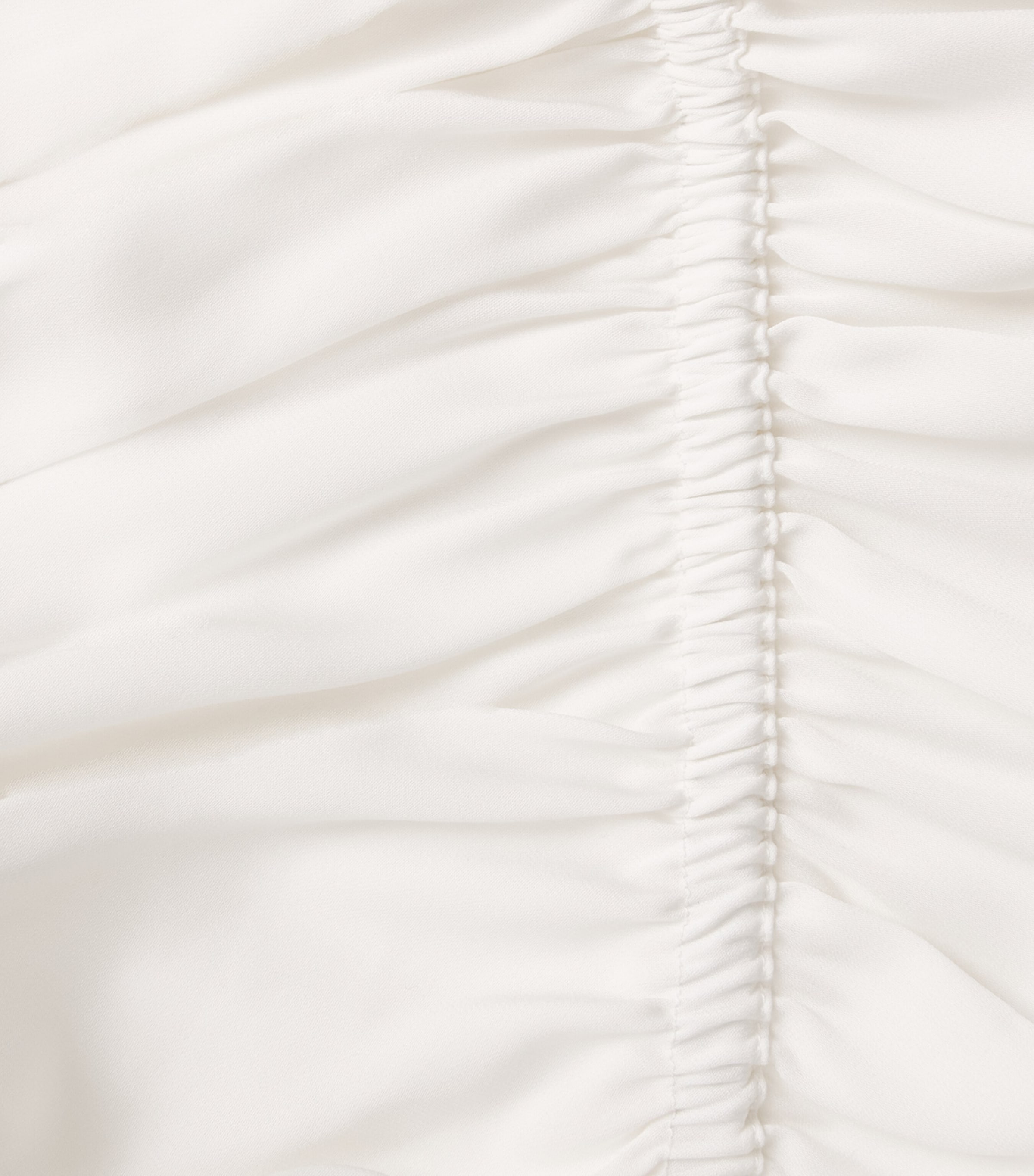Vince Womens Silk-Blend Gathered Blouse Off White Image 6