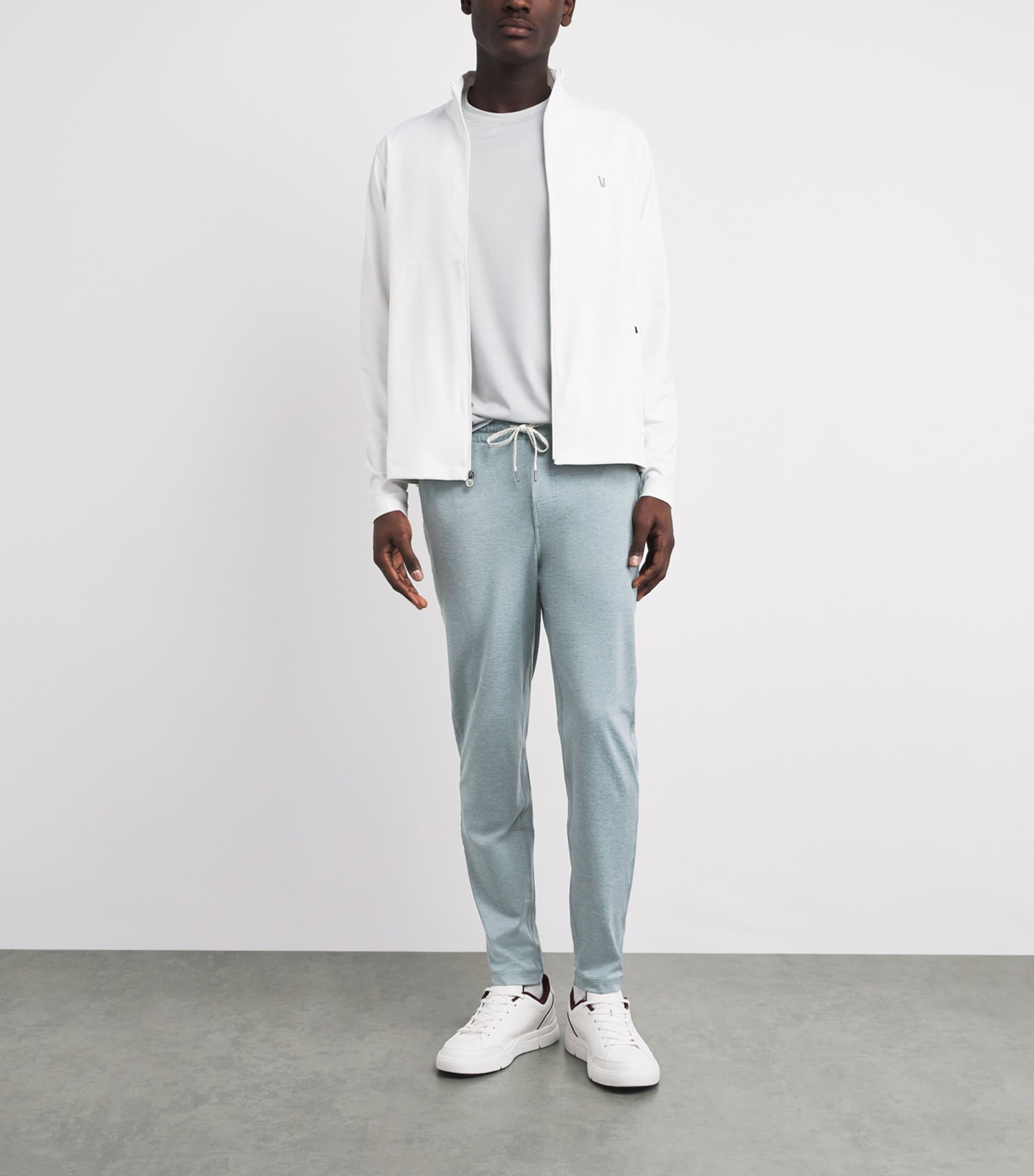 VUORI Mens Ponto Performance Sweatpants Hyb Misty Blu Heathr Image 2