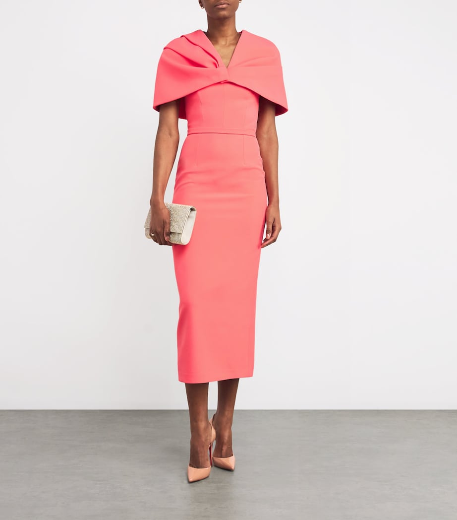 Cape-Detail Shula Midi Dress MOSAICO Image 2