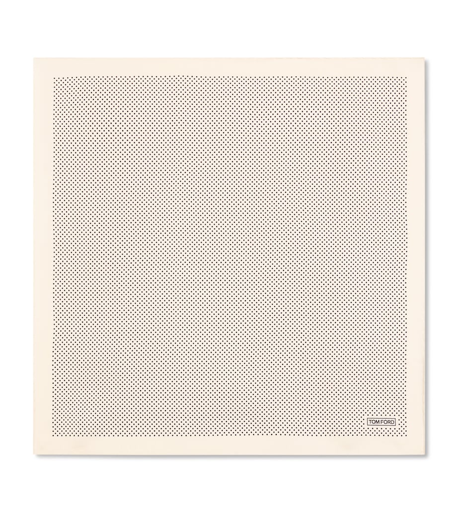 Silk Polka Dot Print Pocket Square WAD Image 1