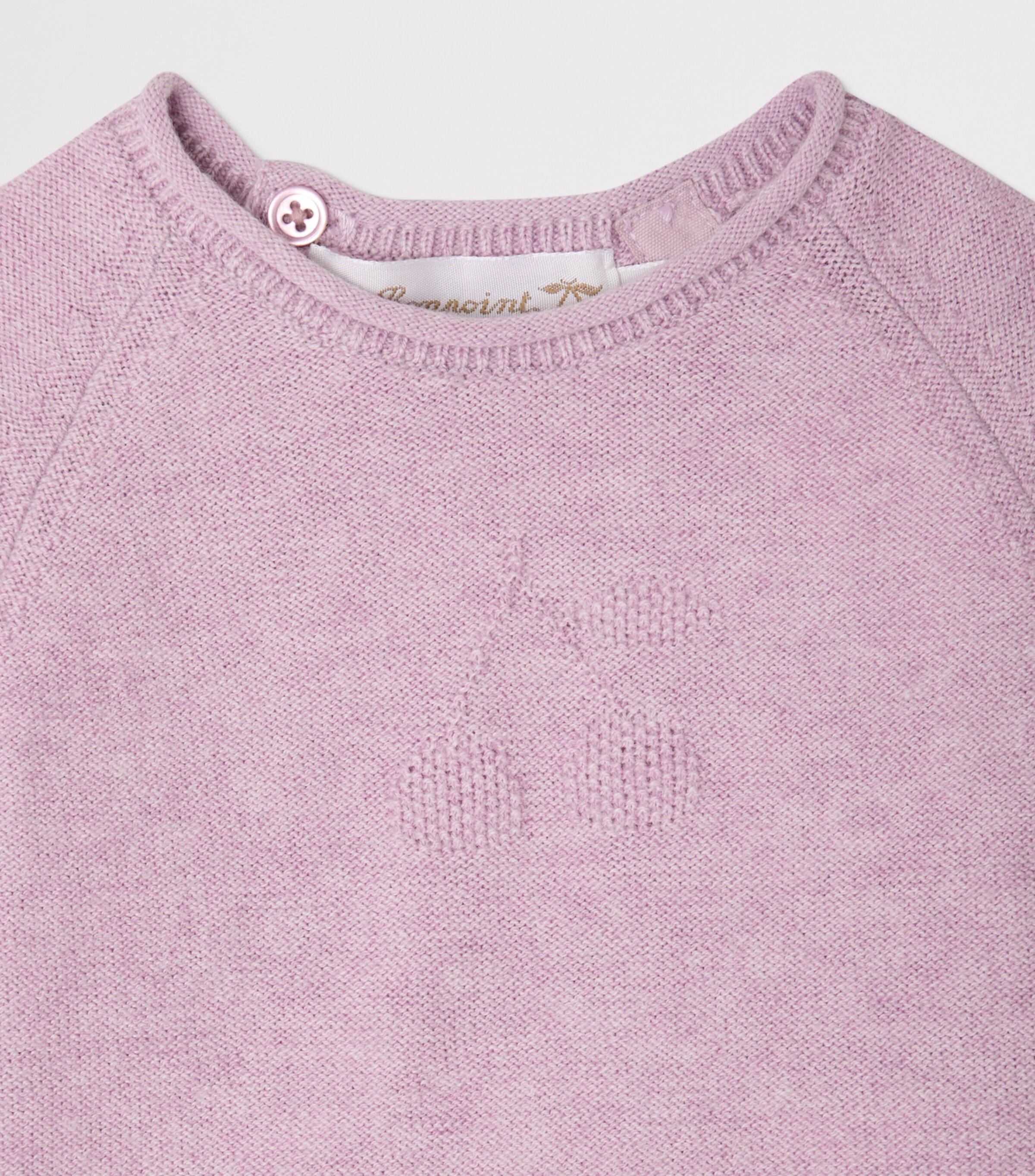 Bonpoint Cotton-Cashmere Loana Top and Trousers Set (1-18 Months) Lilas Image 3