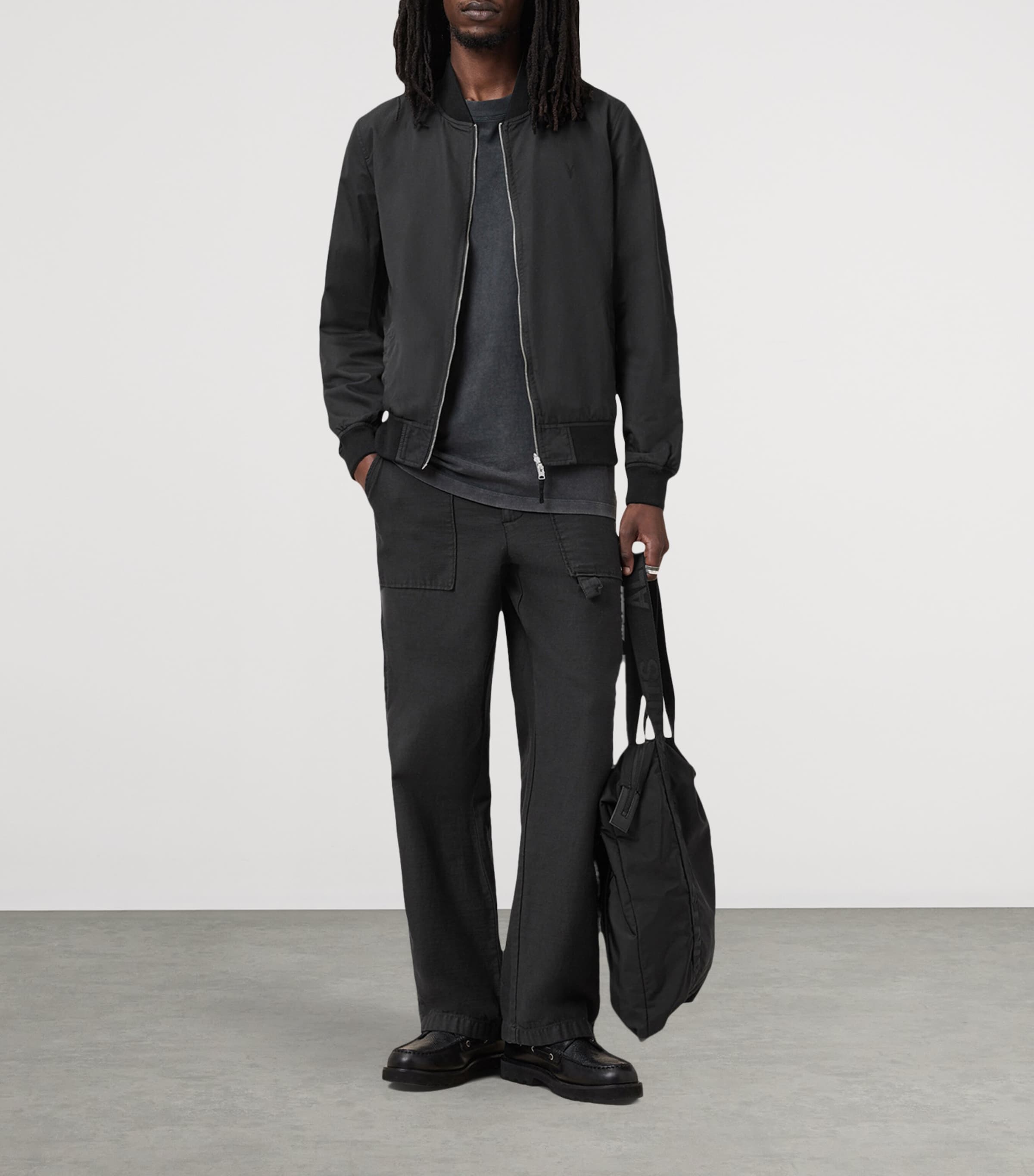 Reversible Bassett Bomber Jacket BLACK/DULL GREEN Image 4