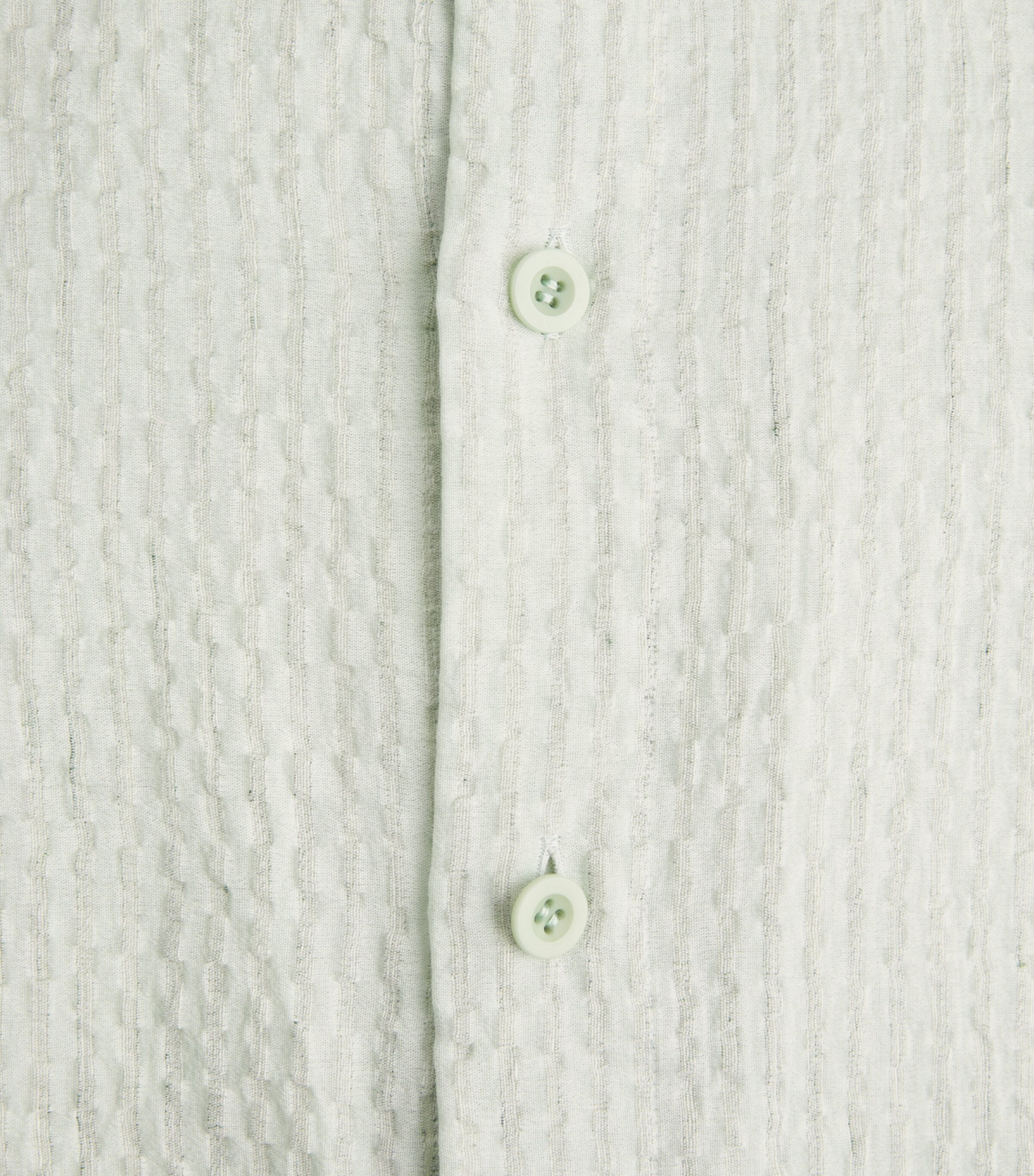 IM MEN Mens Cotton-Linen Stripe Shrink Shirt Sage Green Image 6
