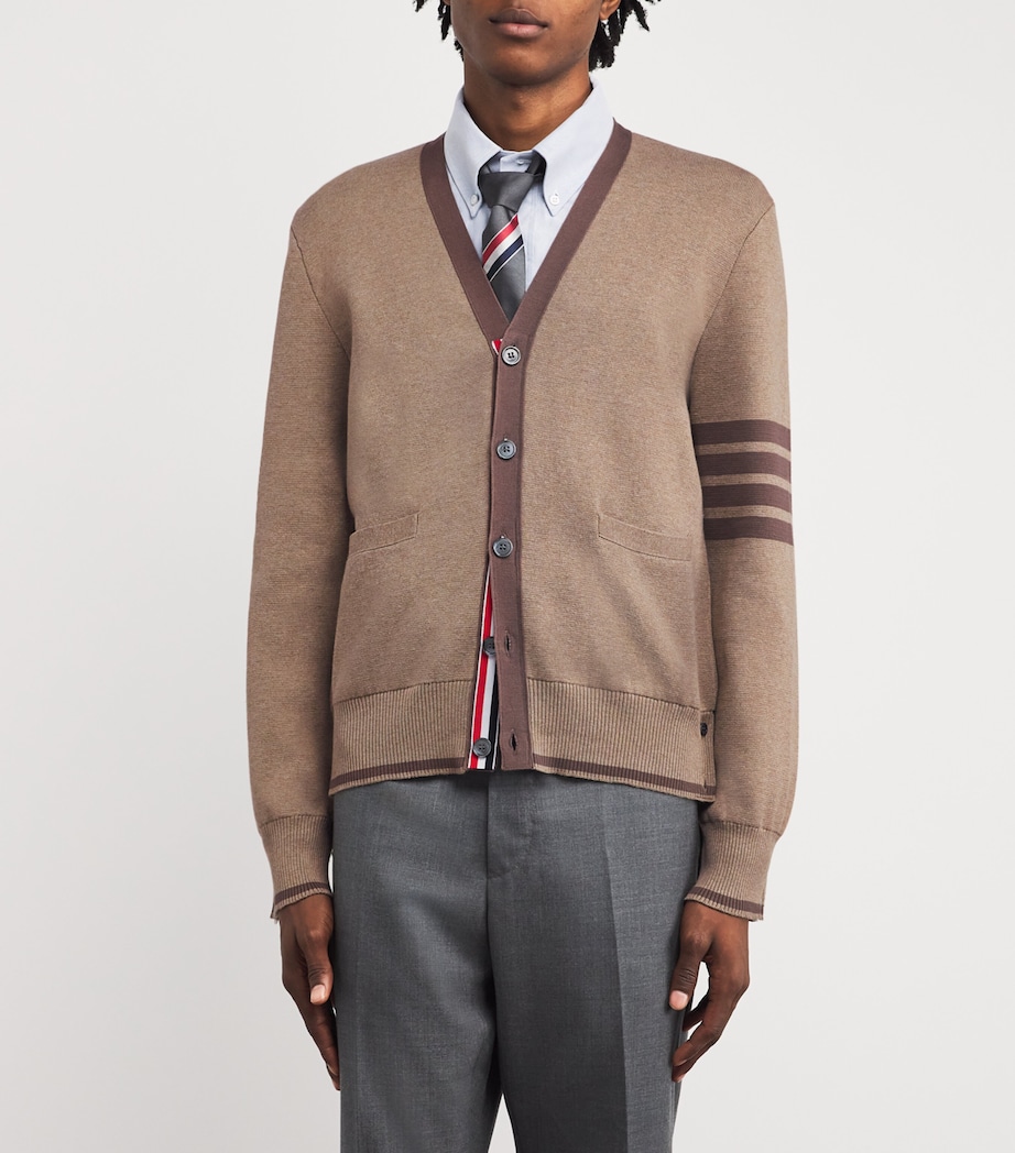 Cotton Milano Stitch Cardigan MED BROWN Image 4