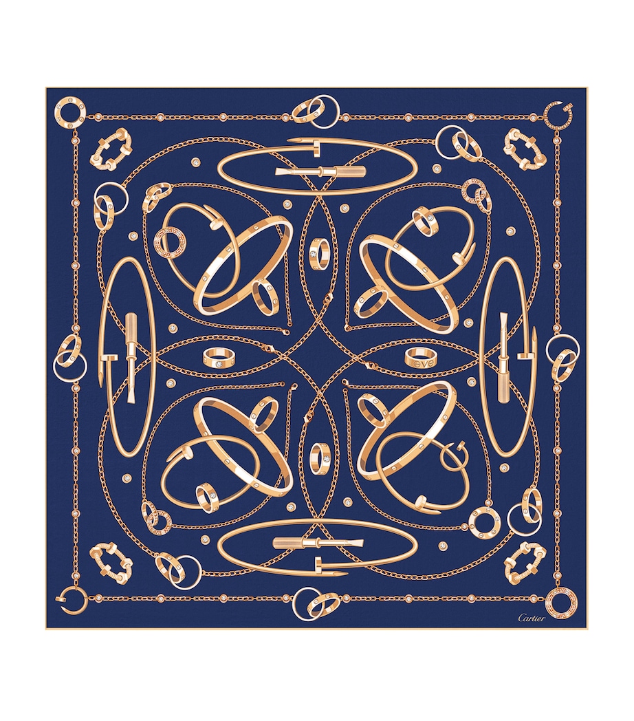 Silk Precious Mundanity Scarf NAVY Image 1