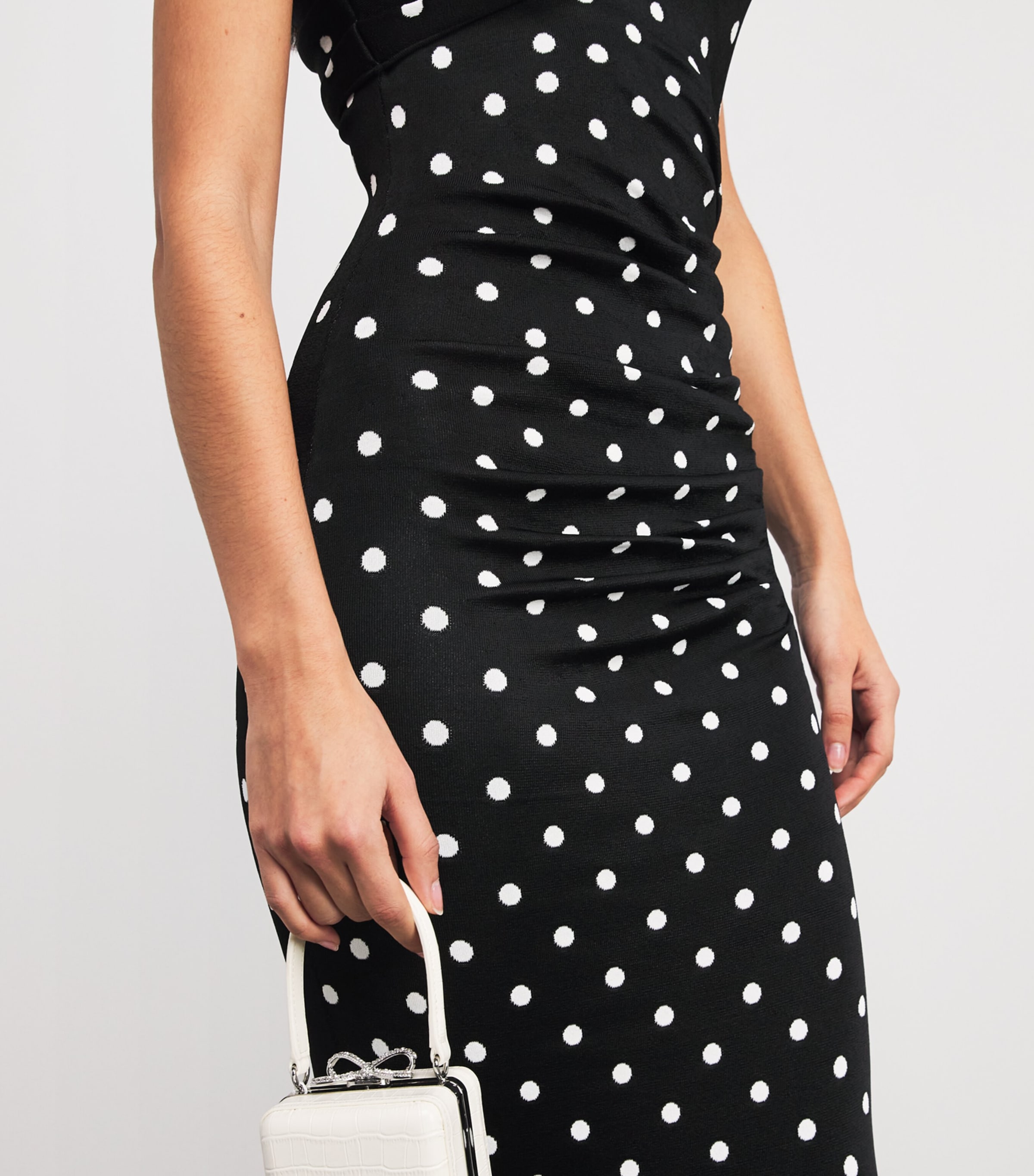 Polka Dot Maxi Dress BLACK / WHITE Image 6