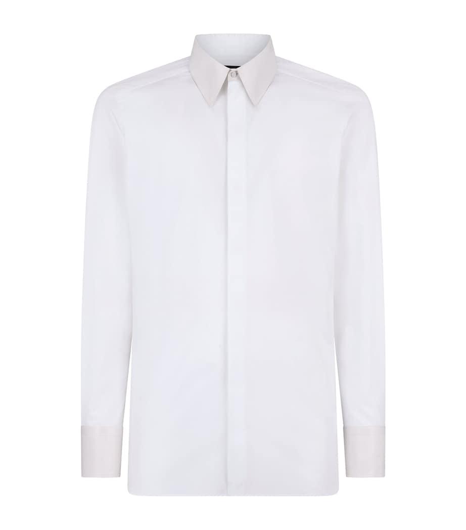 Cotton Grosgrain-Collar Shirt WAA Image 1