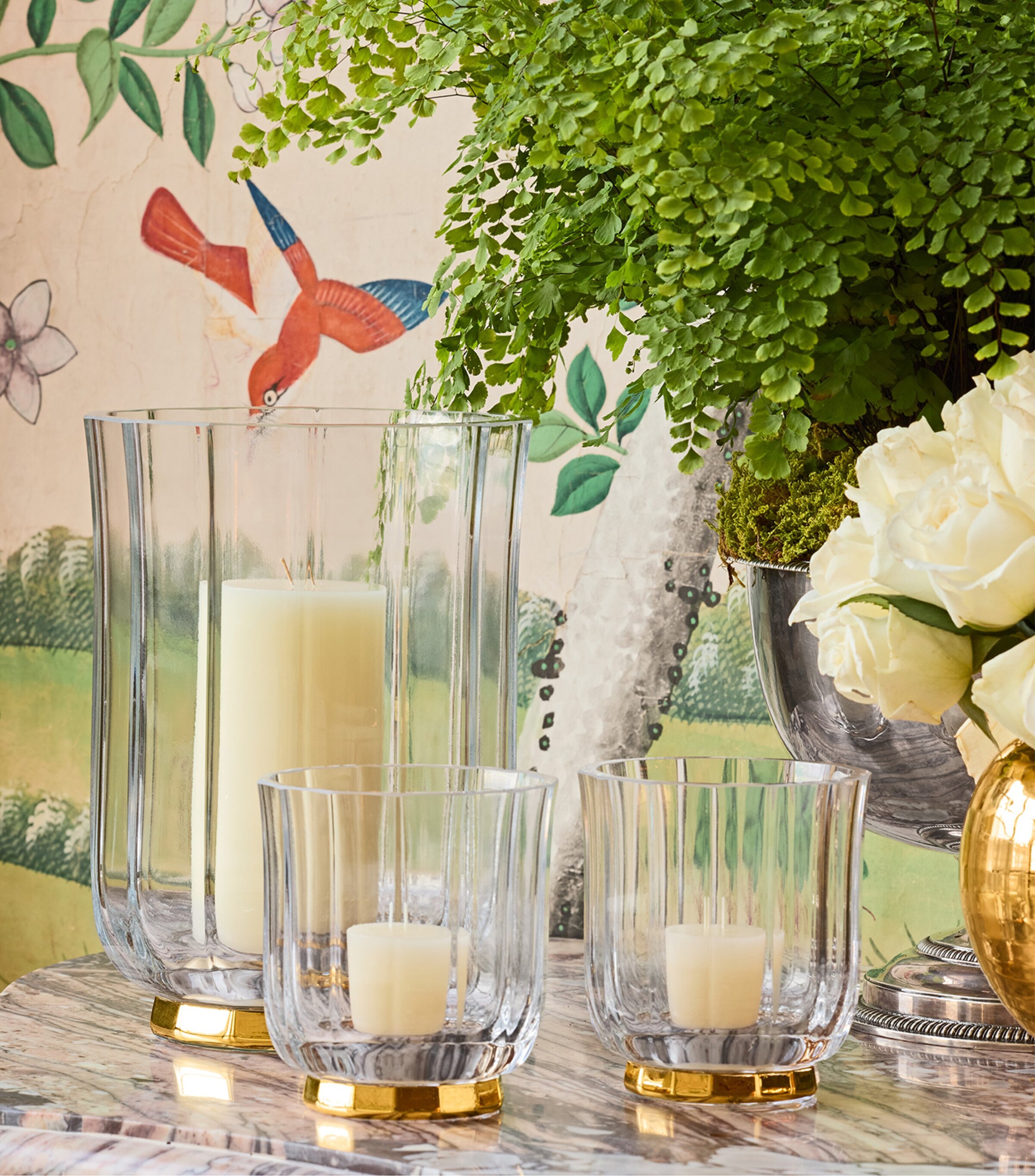 Aerin Crystal Delmara Candle Holder (24.5cm) Clear Image 2