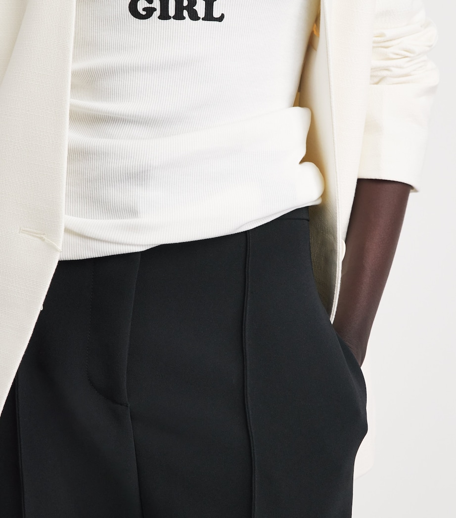 Stella McCartney Womens Crepe Tapered Leggings Black Image 3