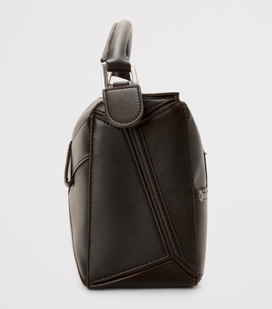 Small Calfskin Puzzle Panta Top-Handle Bag VINTAGE BROWN Image 4