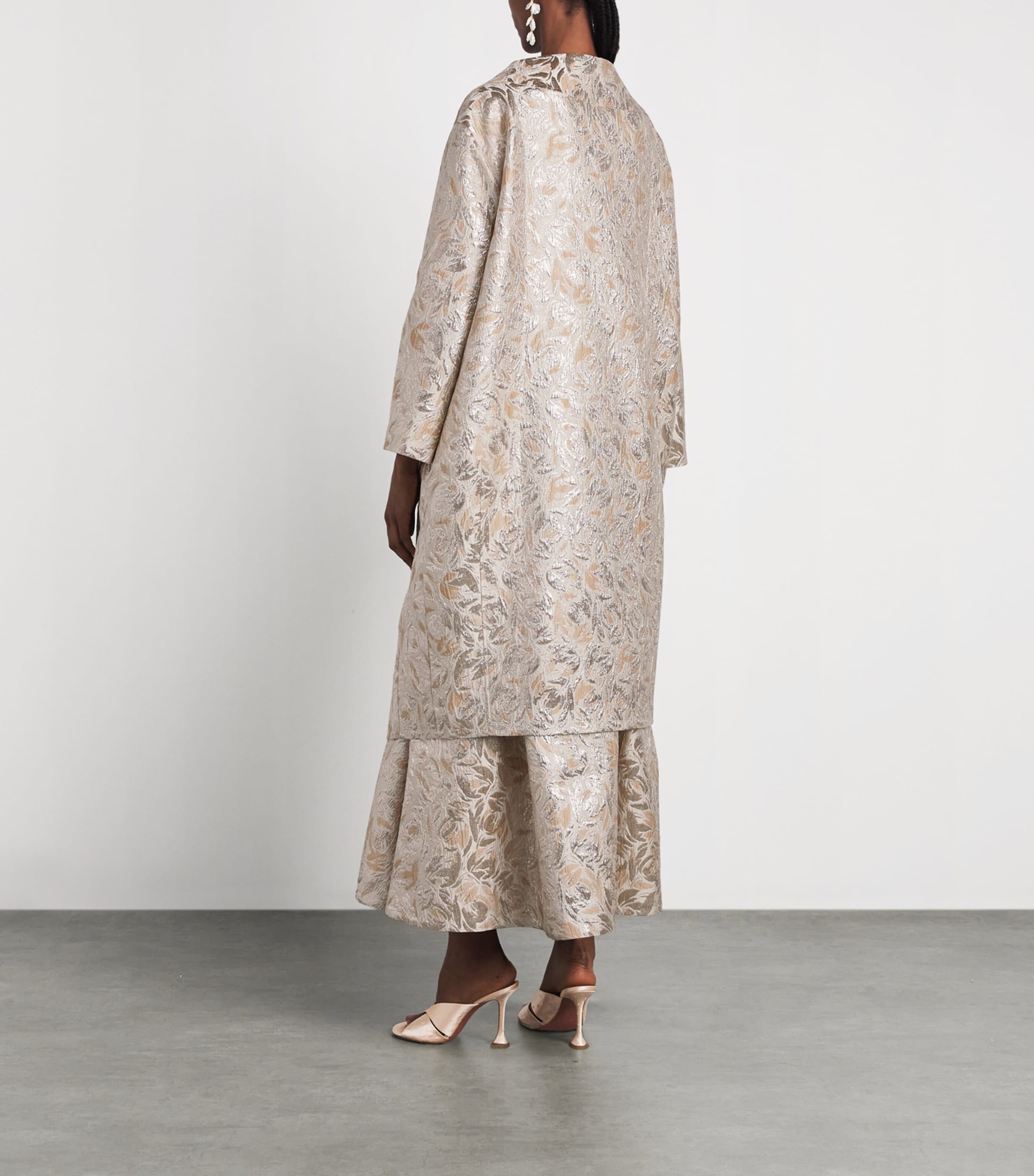 Huishan Zhang Womens Pippa Opera Coat Gold Image 4