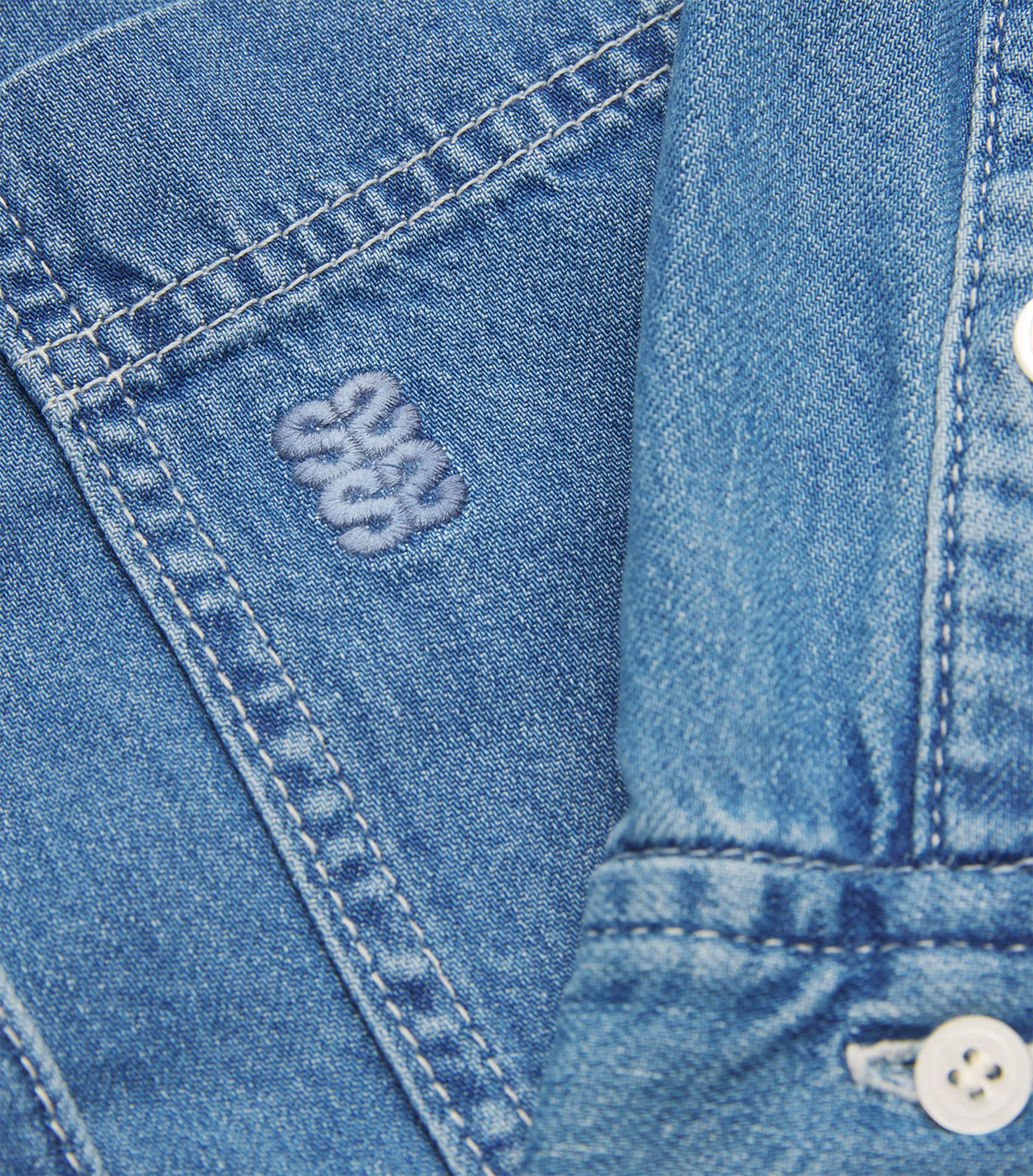 Denim Cropped Shirt BLUE JEAN Image 5