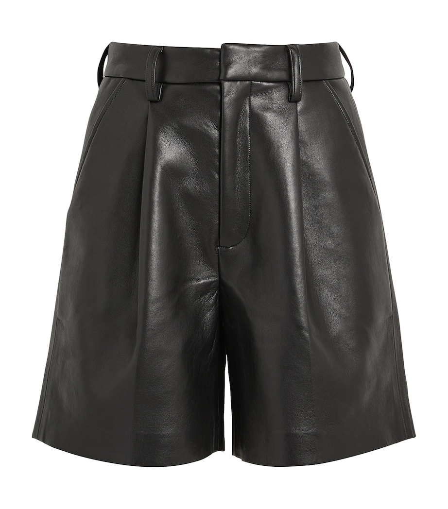 Leather-Blend Carmen Shorts BLACK Image 1