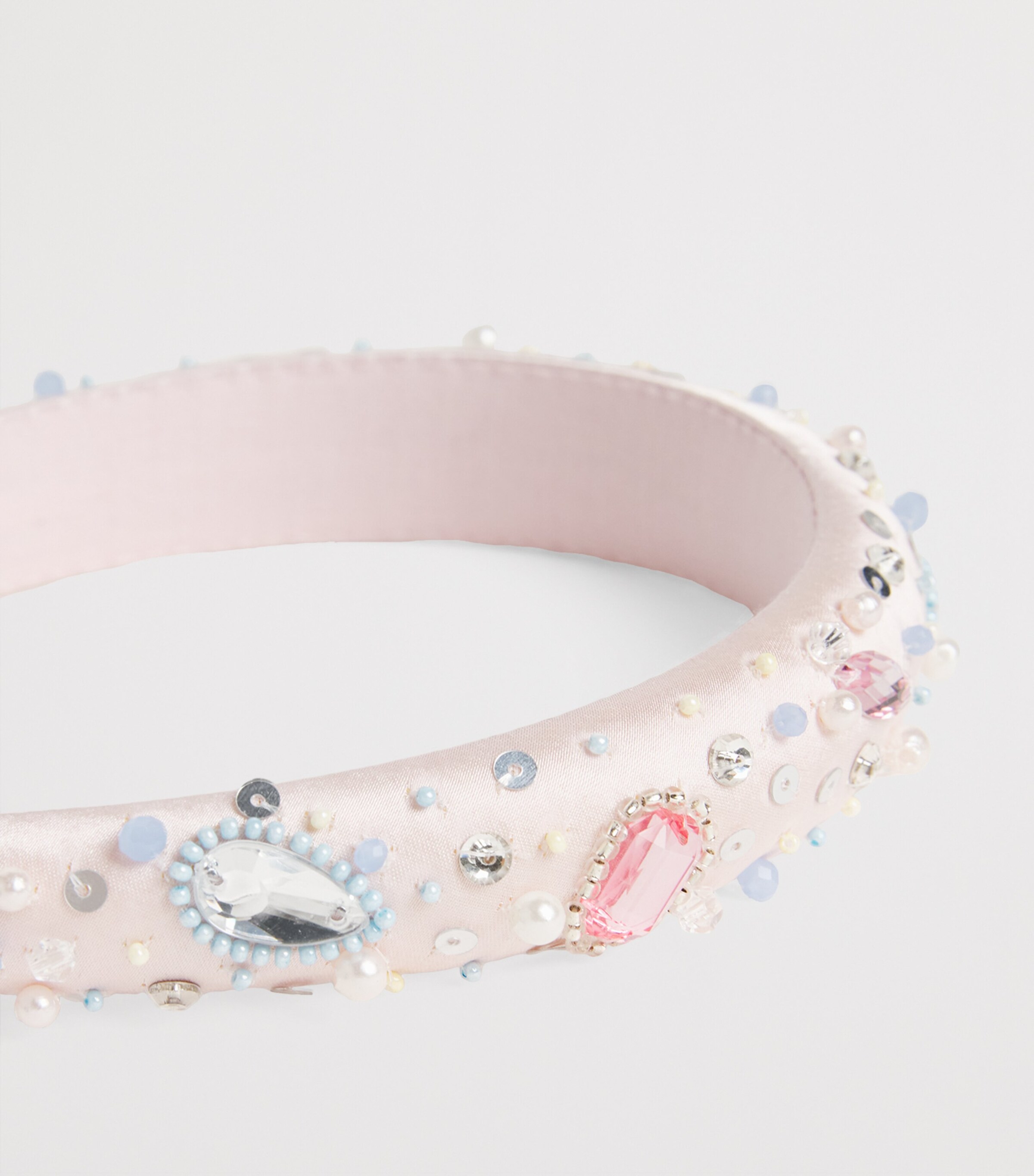 Embellished Floral Fête Headband ORCHID ICE Image 3