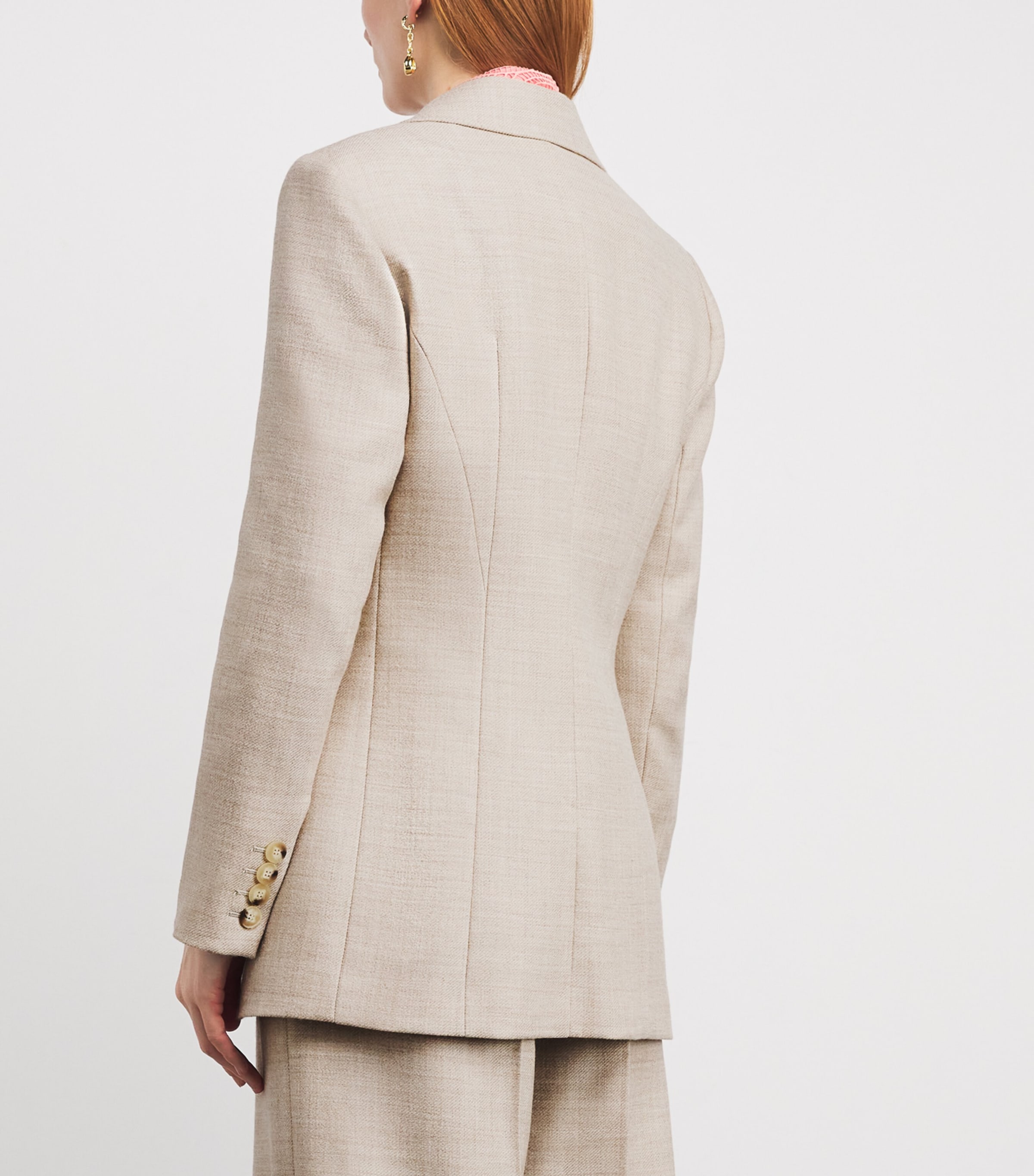 Virgin Wool Fallon Blazer POWDER MELANGE Image 4